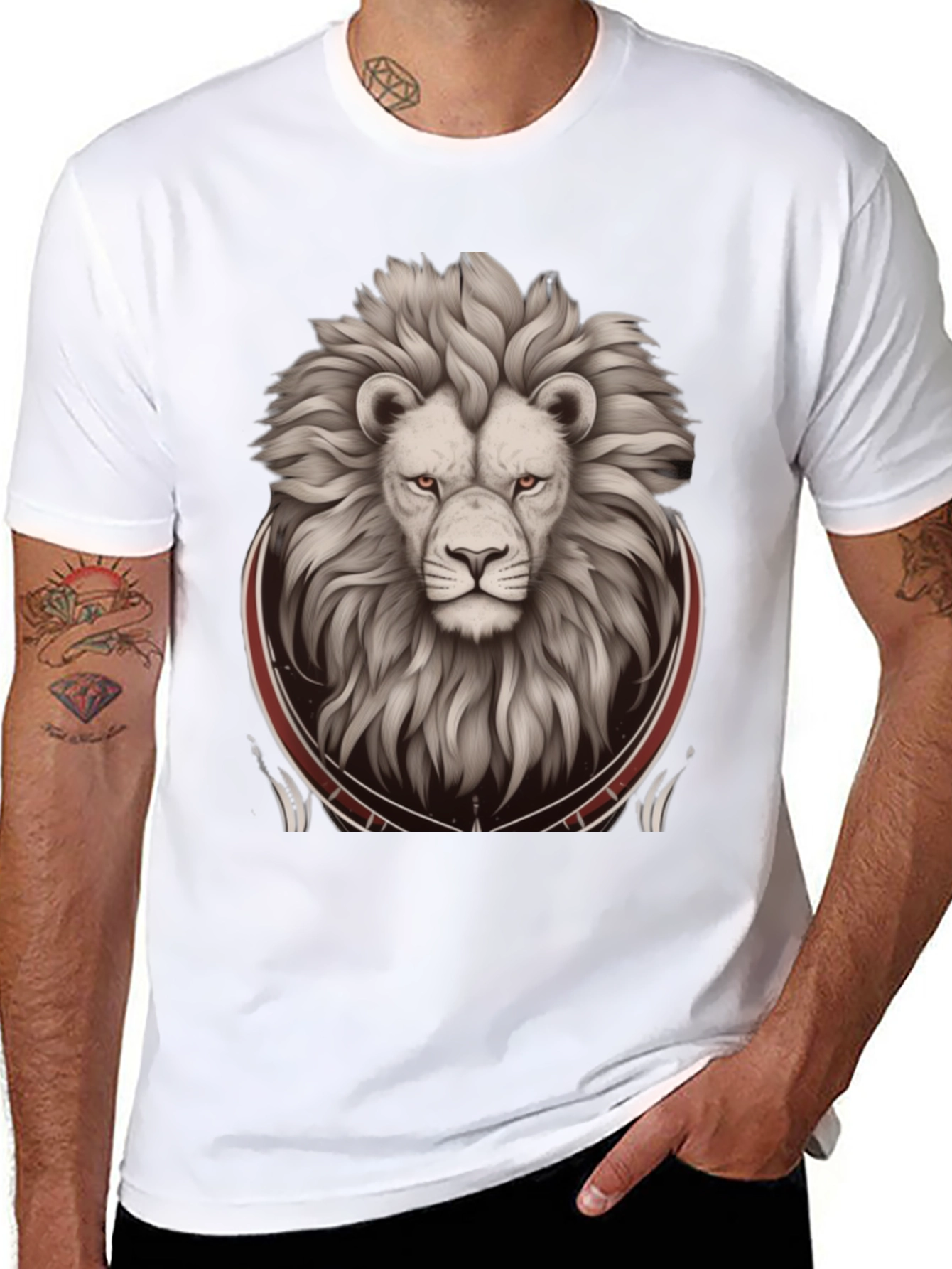 Lion Graphic Print T-Shirt