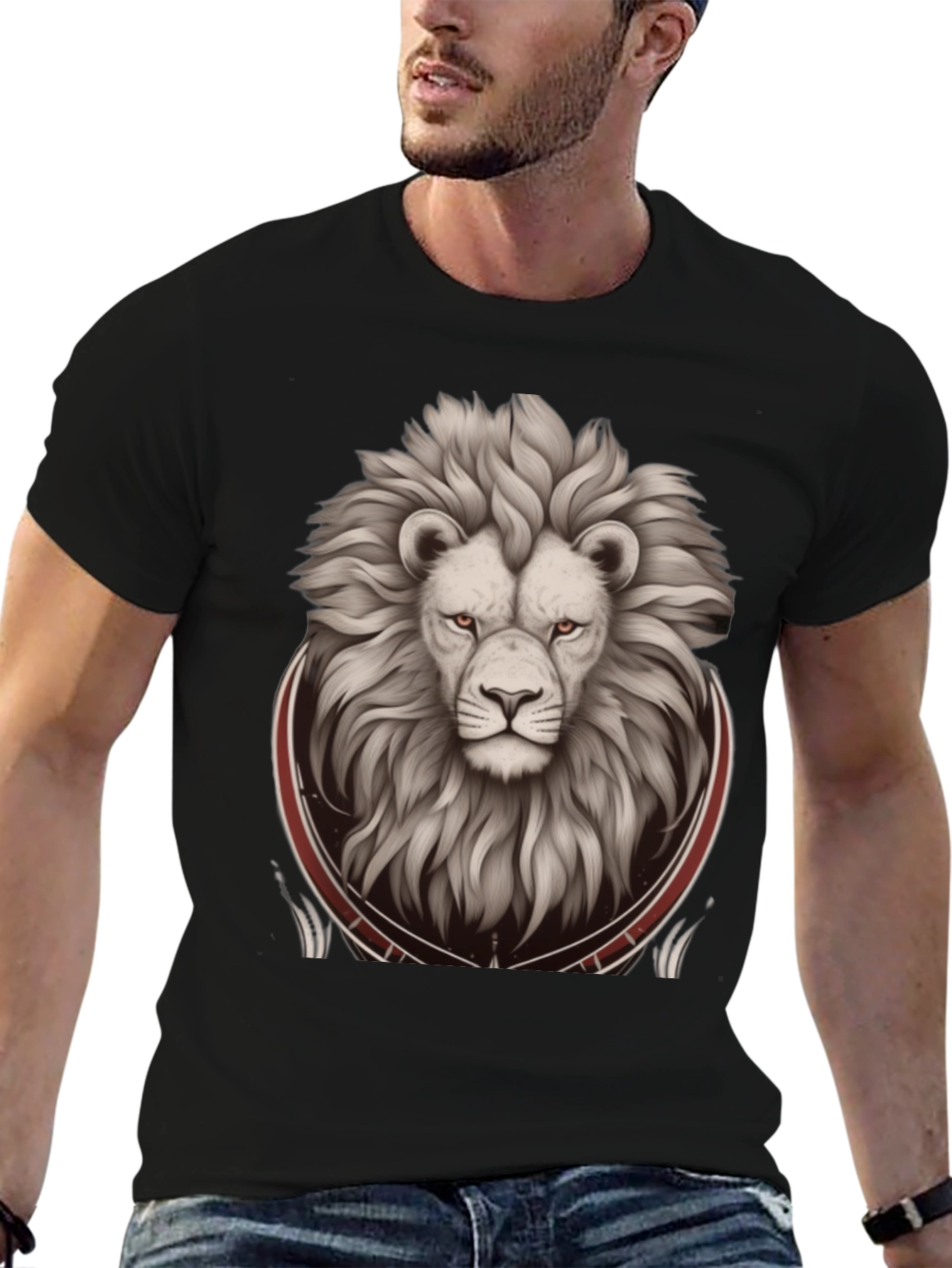 Lion Graphic Print T-Shirt