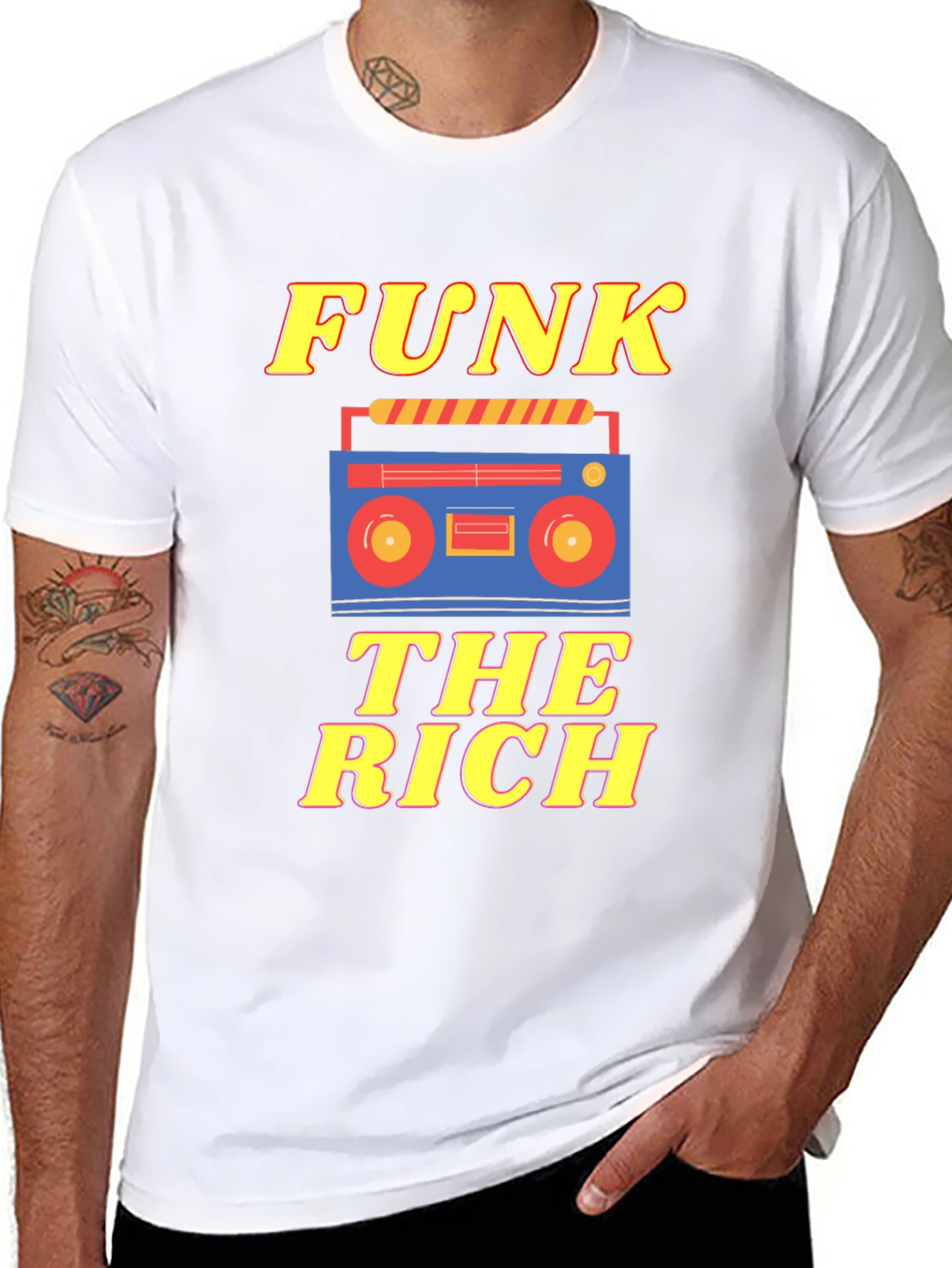 Funk The Rich Graphic Tee - Retro Style