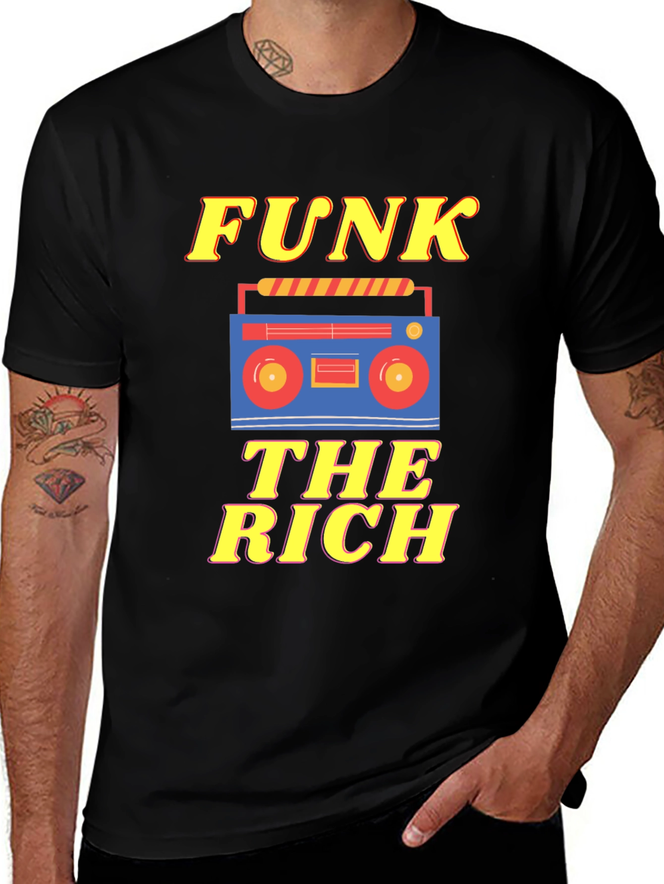 Funk The Rich Graphic Tee - Retro Style