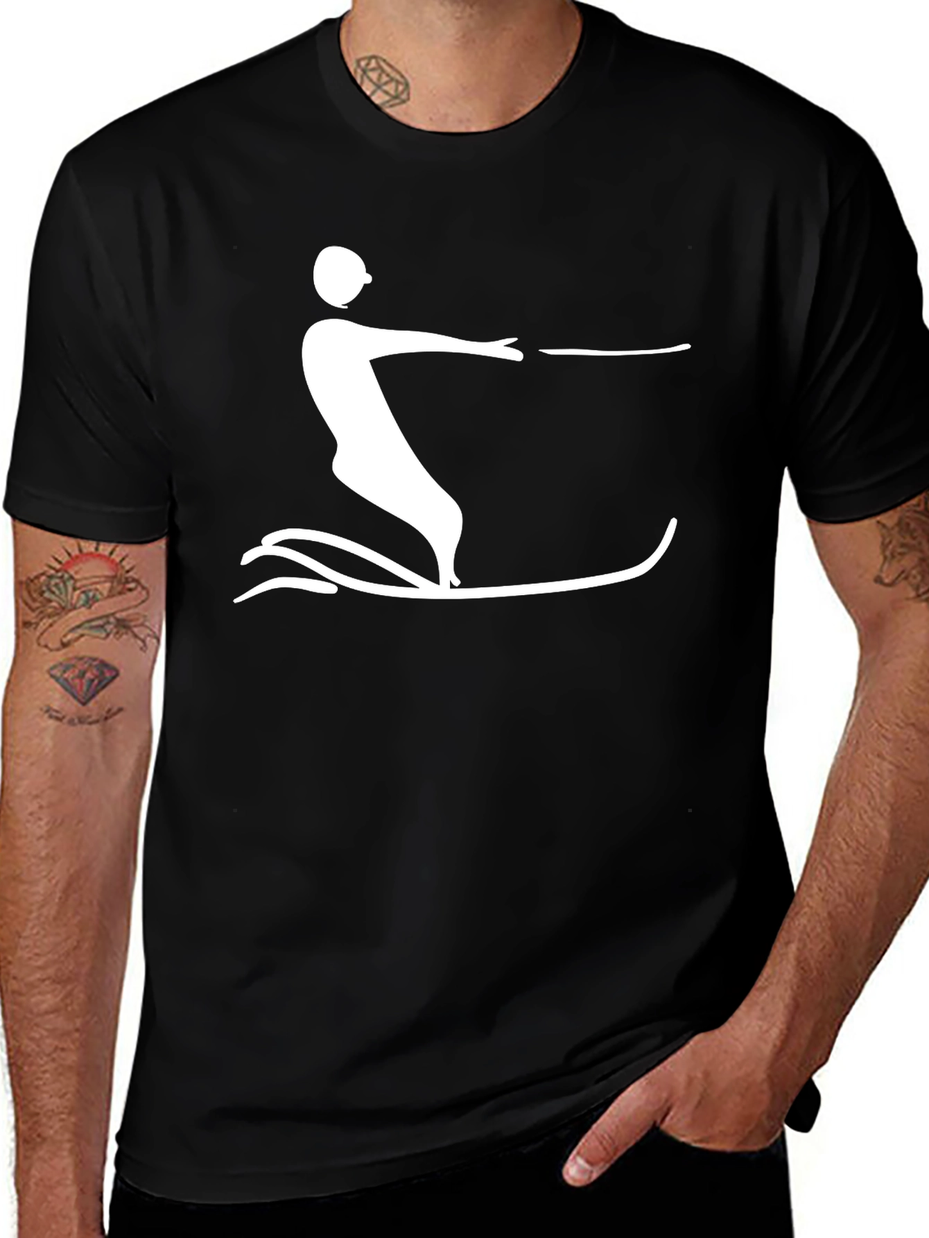 Water Skiing Graphic Tee - Stylish and Sporty