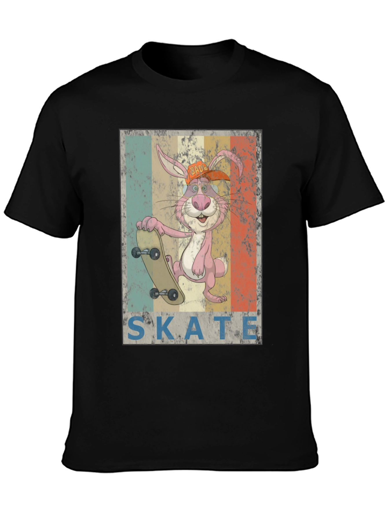 Skateboarding Bunny Graphic Tee - Retro Cool