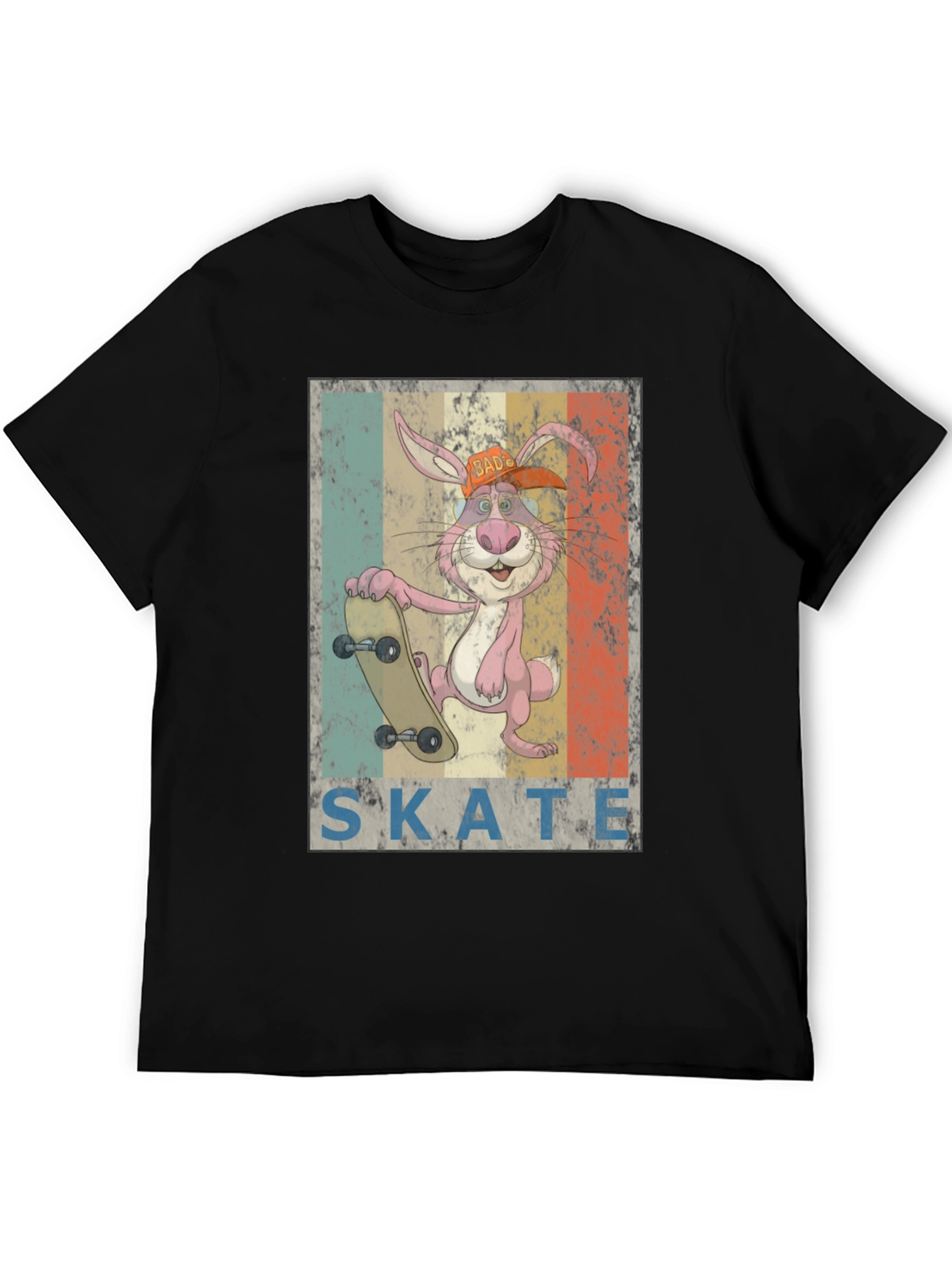 Skateboarding Bunny Graphic Tee - Retro Cool