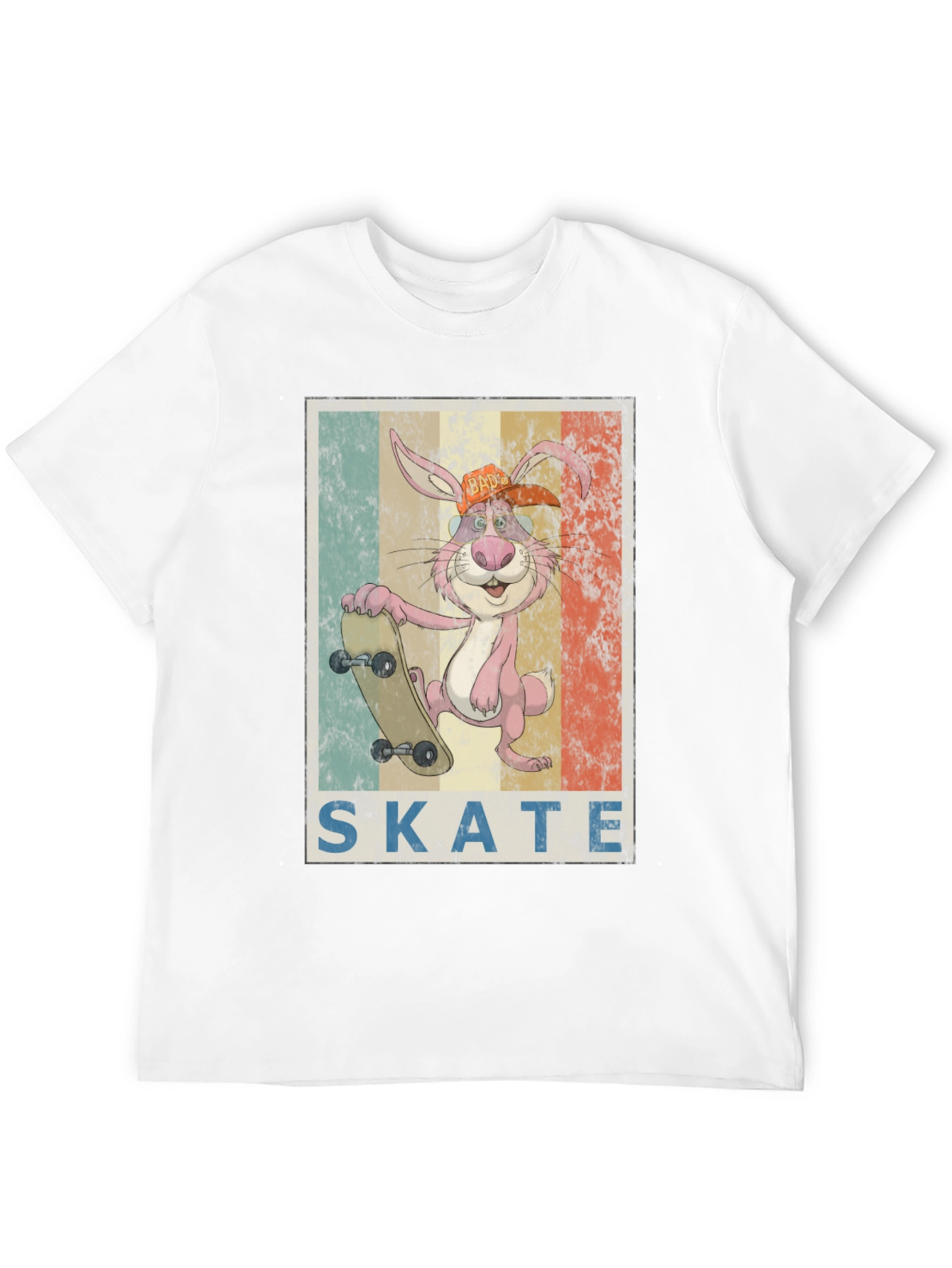 Skateboarding Bunny Graphic Tee - Retro Cool