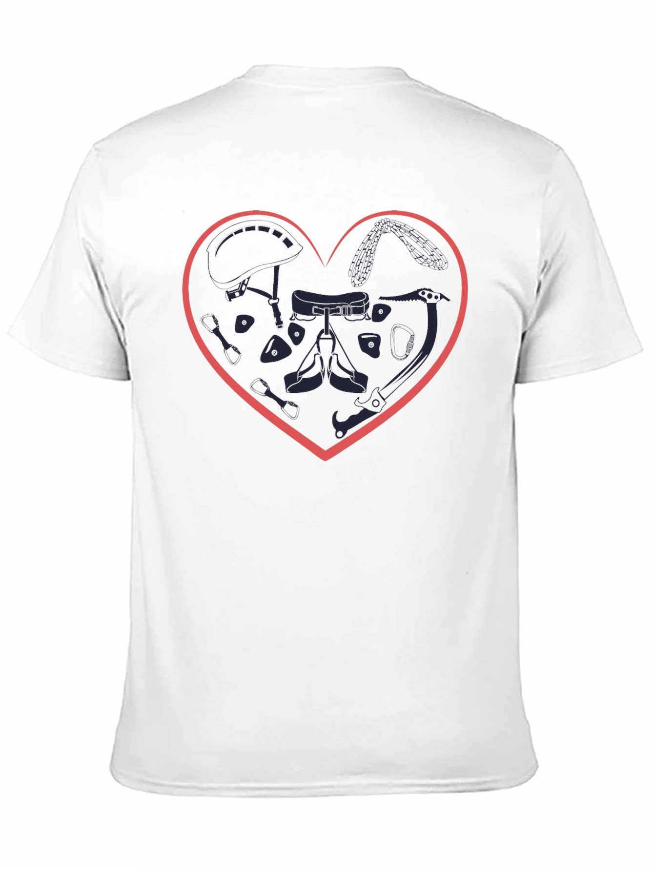 Climbing Gear Heart T-Shirt - Love Climbing!