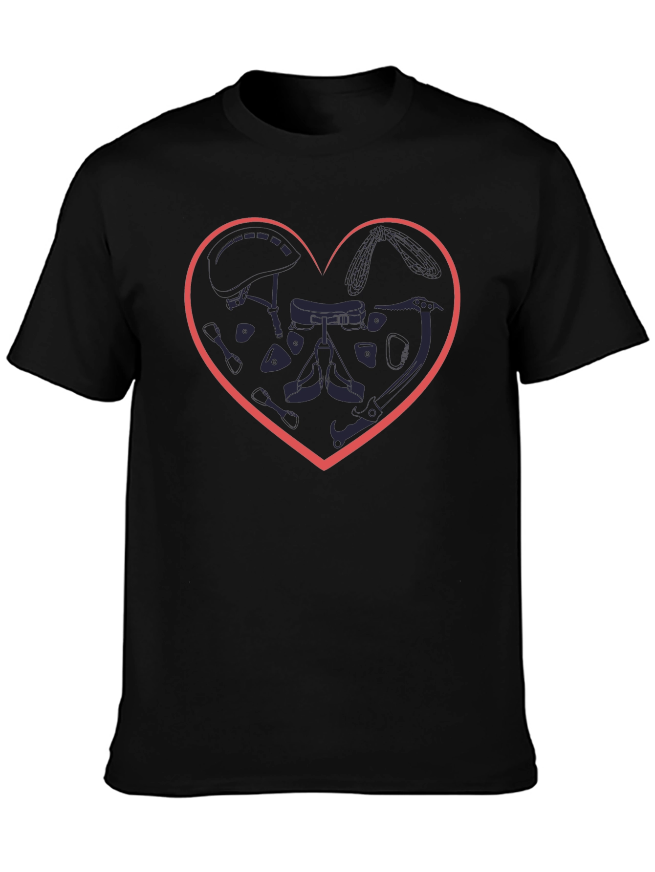 Climbing Gear Heart T-Shirt - Love Climbing!