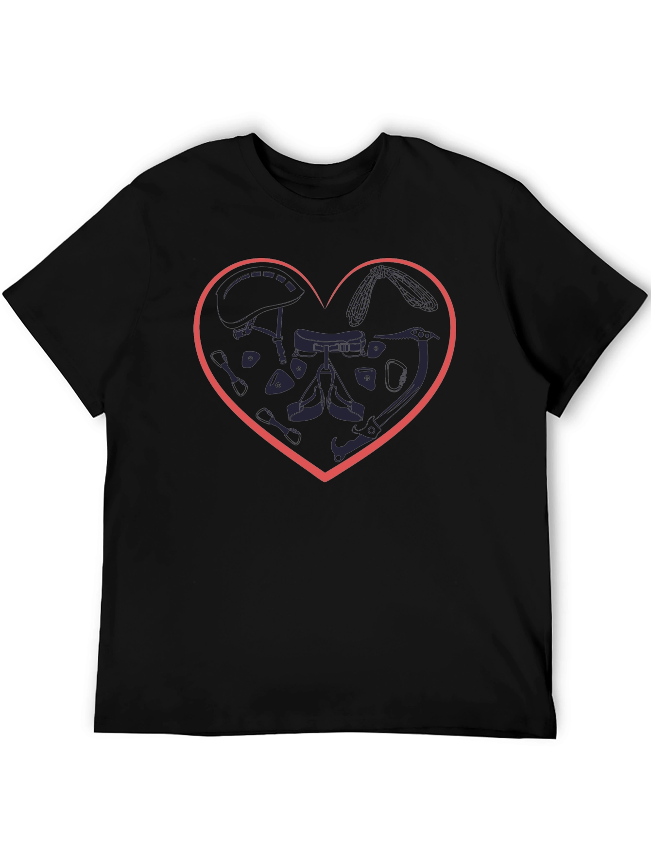 Climbing Gear Heart T-Shirt - Love Climbing!