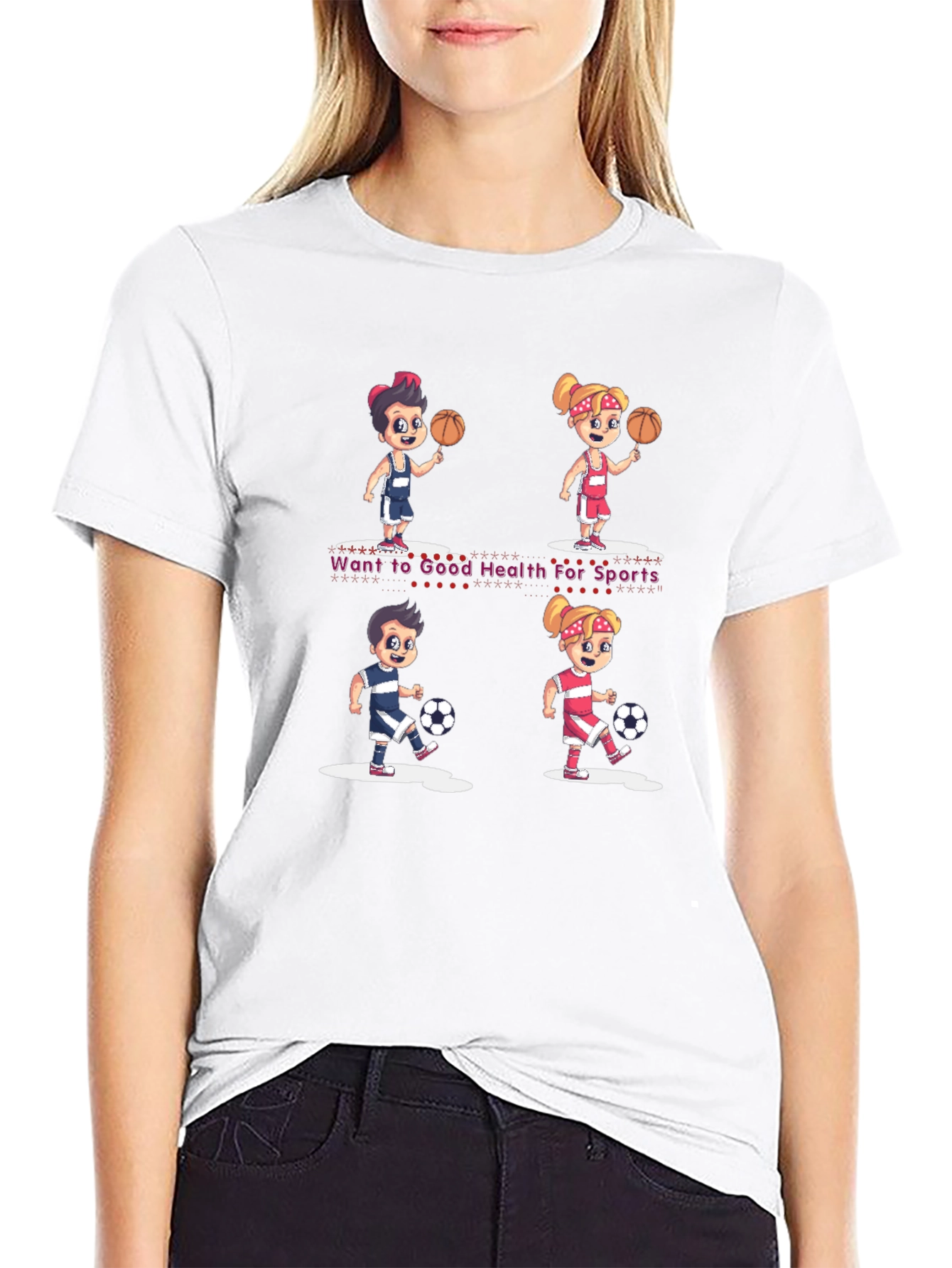 Sports Themed Graphic T-Shirt - Good Health