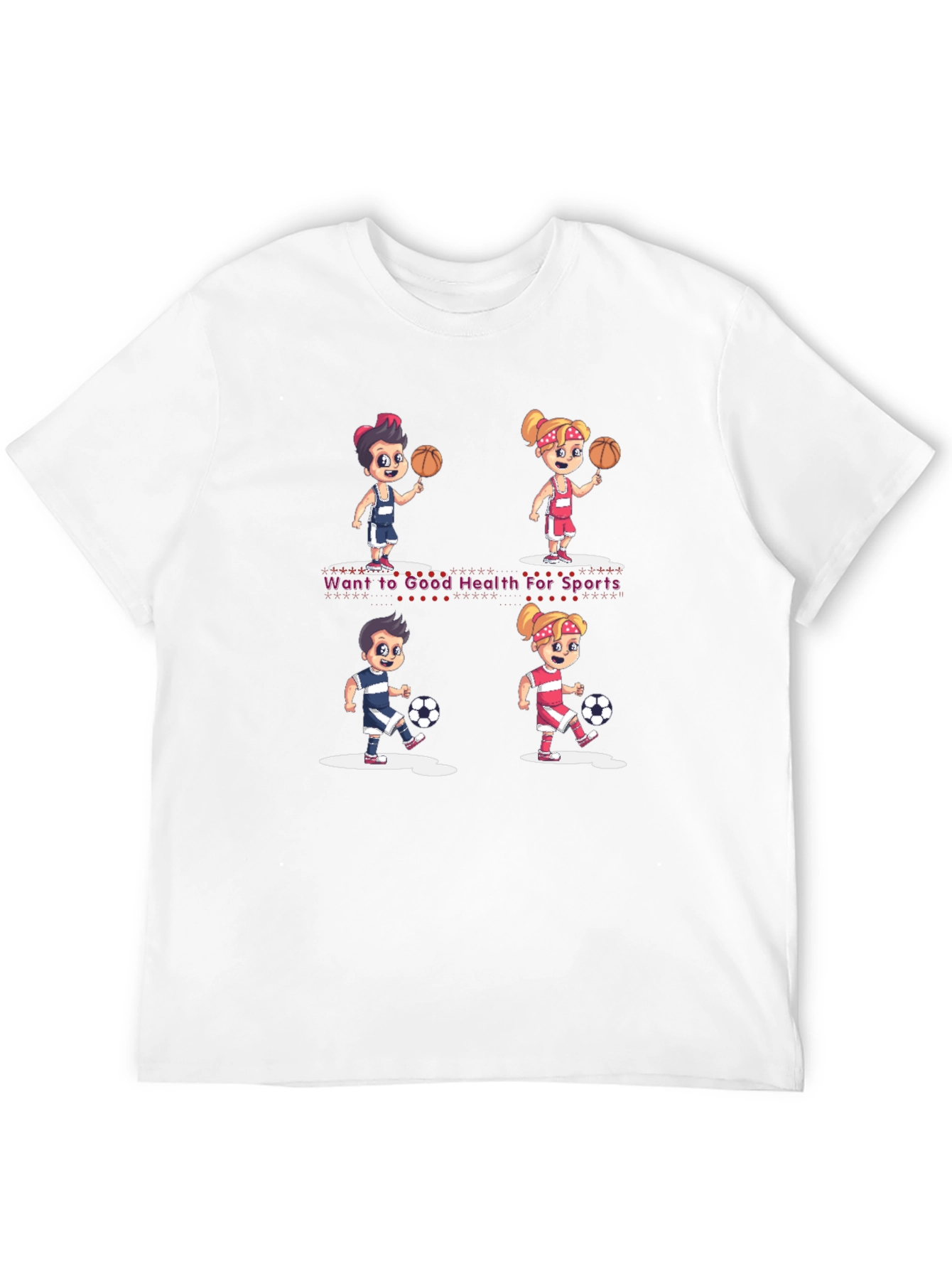 Sports Themed Graphic T-Shirt - Good Health