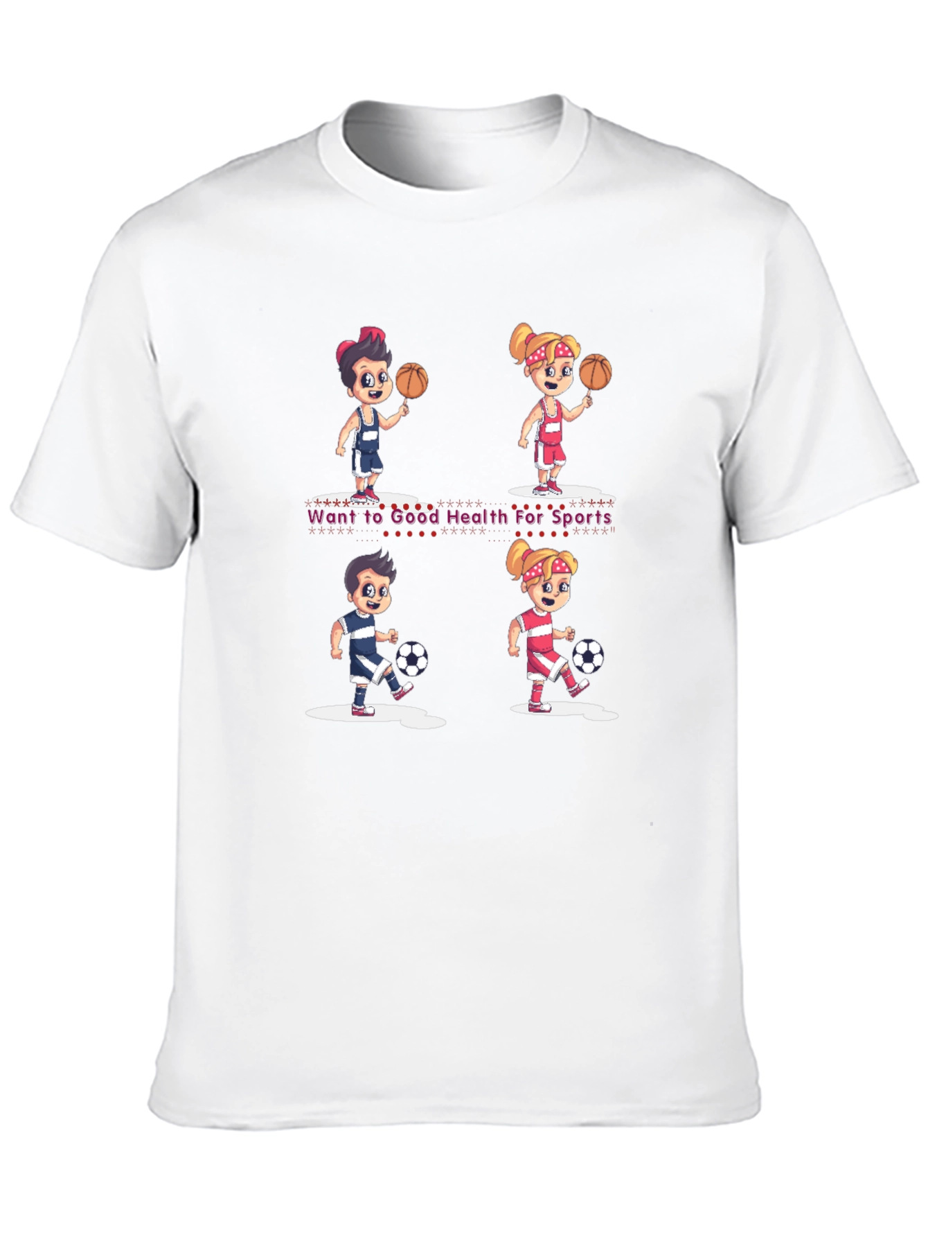 Sports Themed Graphic T-Shirt - Good Health