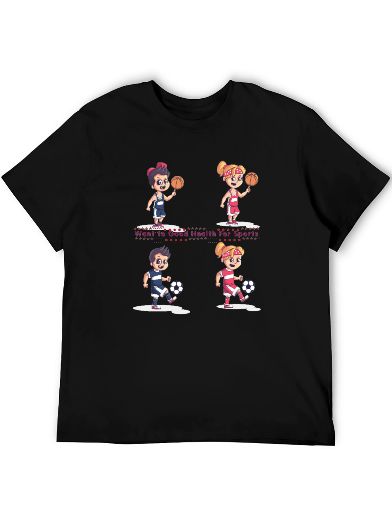 Sports Themed Graphic T-Shirt - Good Health