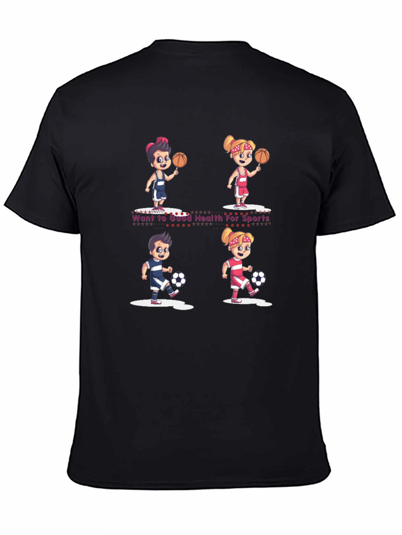 Sports Themed Graphic T-Shirt - Good Health