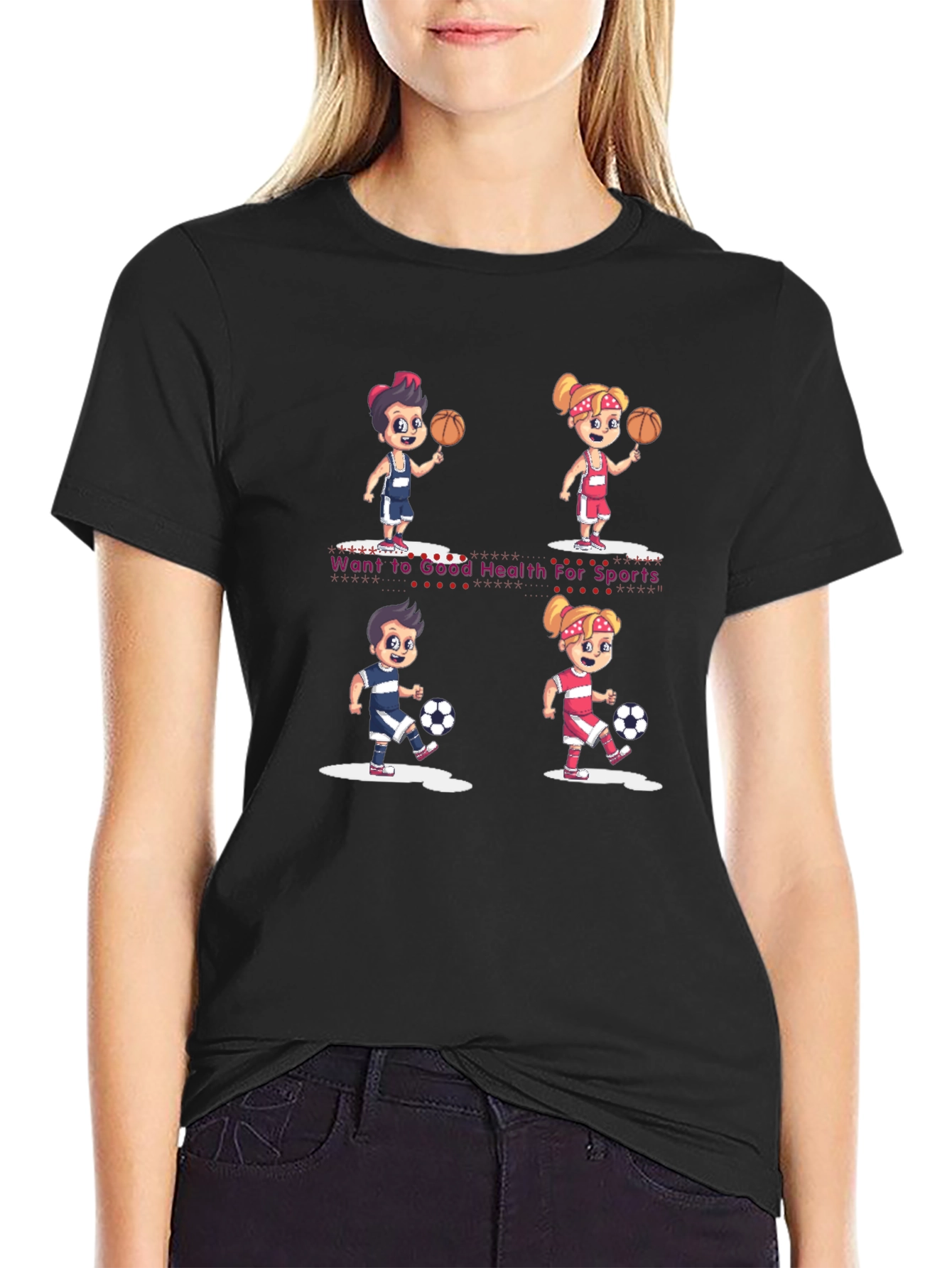 Sports Themed Graphic T-Shirt - Good Health
