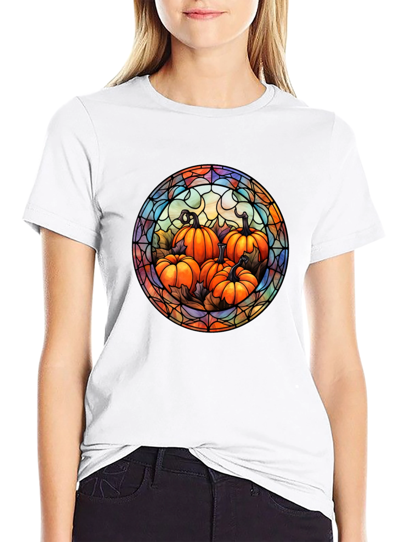 Stained Glass Pumpkin Patch T-Shirt