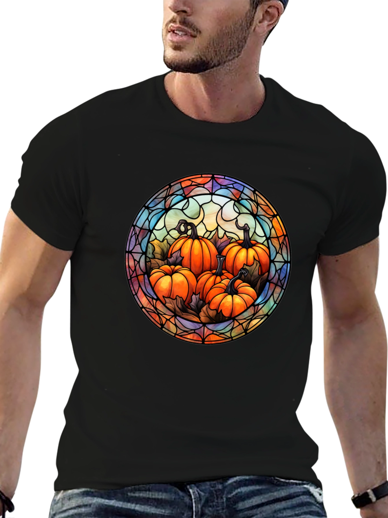 Stained Glass Pumpkin Patch T-Shirt