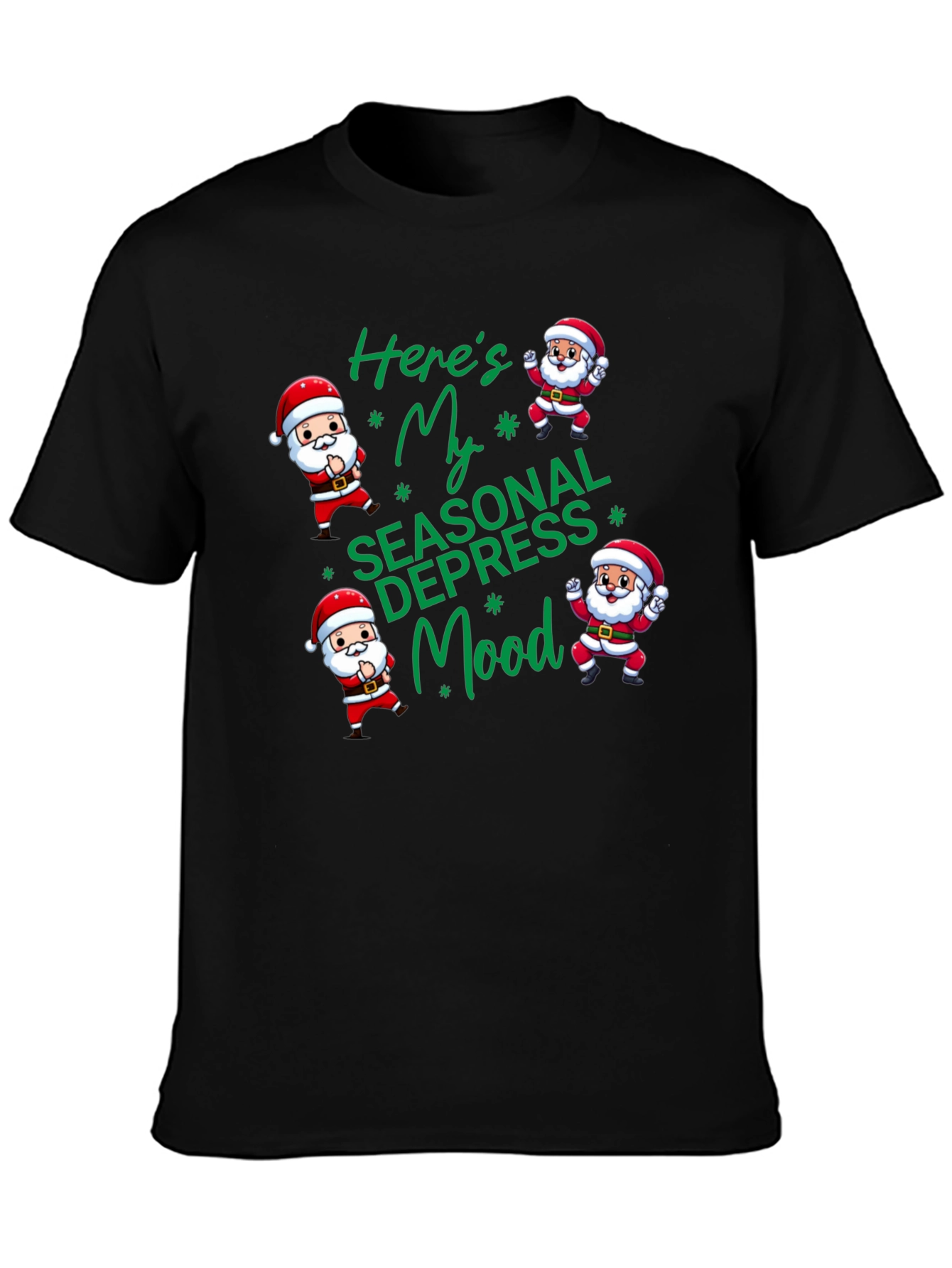 Seasonal Depression Mood Santa T-Shirt