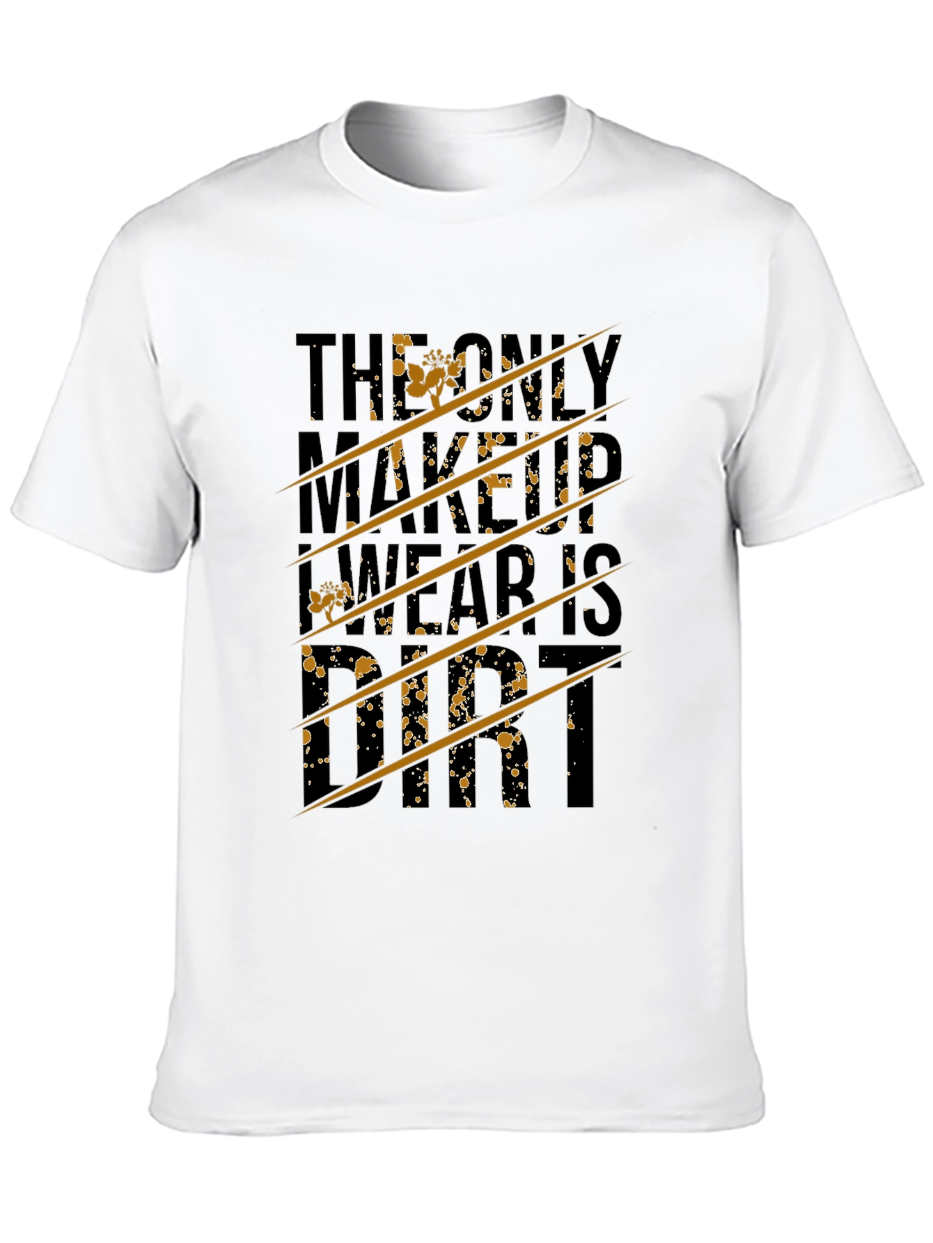 Dirt Makeup Graphic Tee - Black Crew Neck T-Shirt
