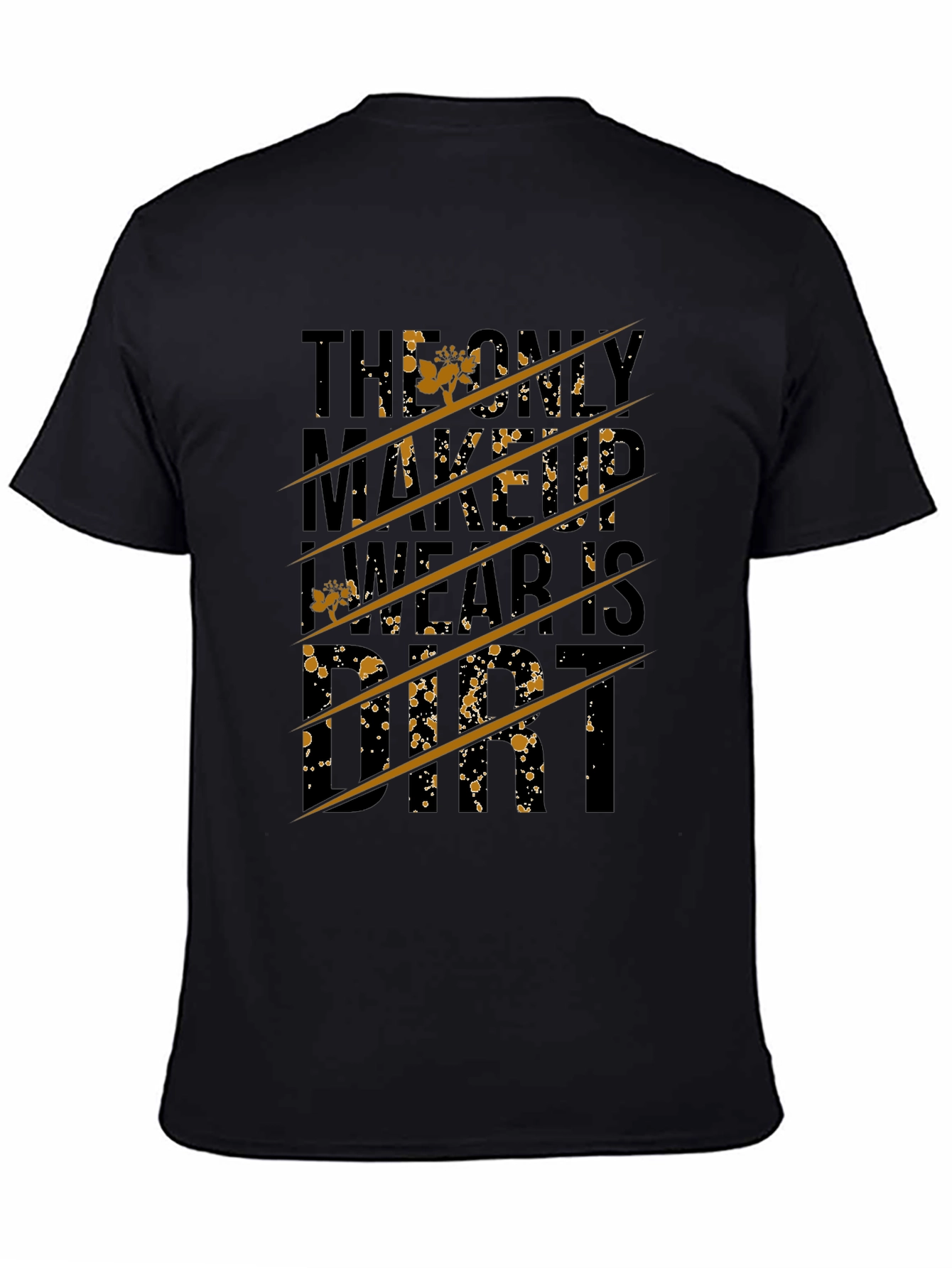 Dirt Makeup Graphic Tee - Black Crew Neck T-Shirt