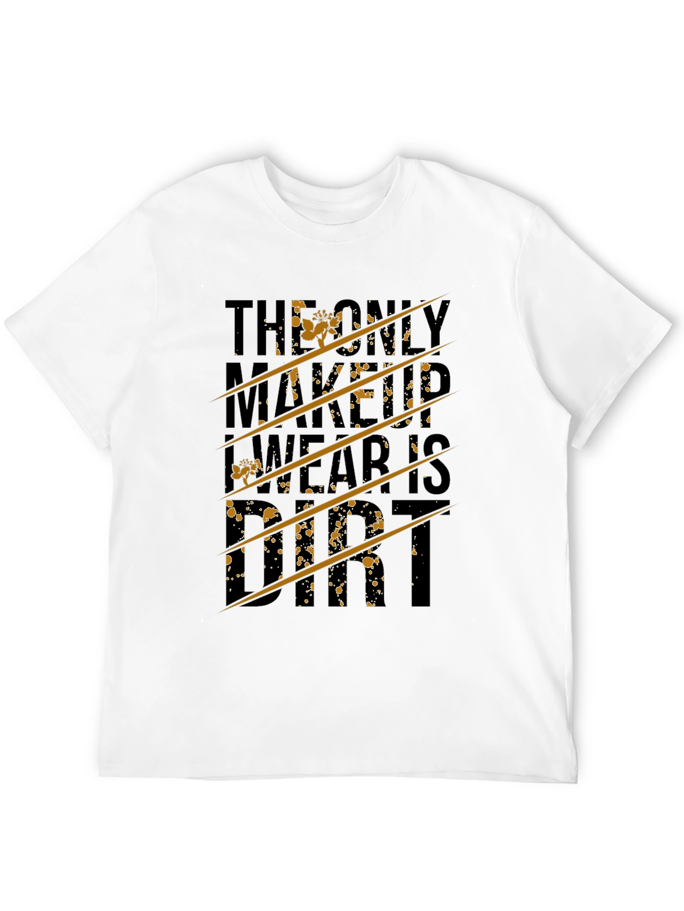 Dirt Makeup Graphic Tee - Black Crew Neck T-Shirt