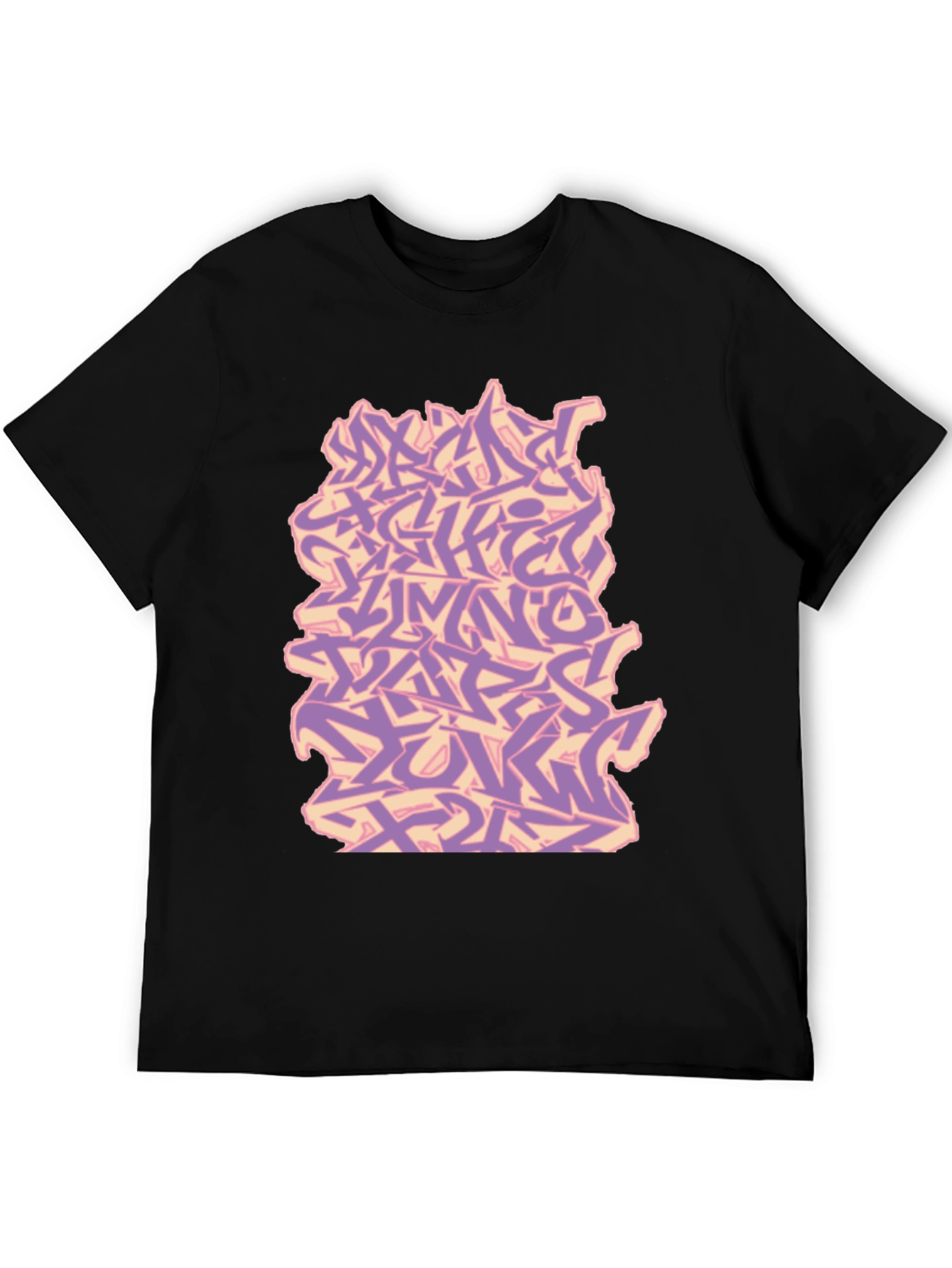 Graffiti Alphabet Black T-Shirt