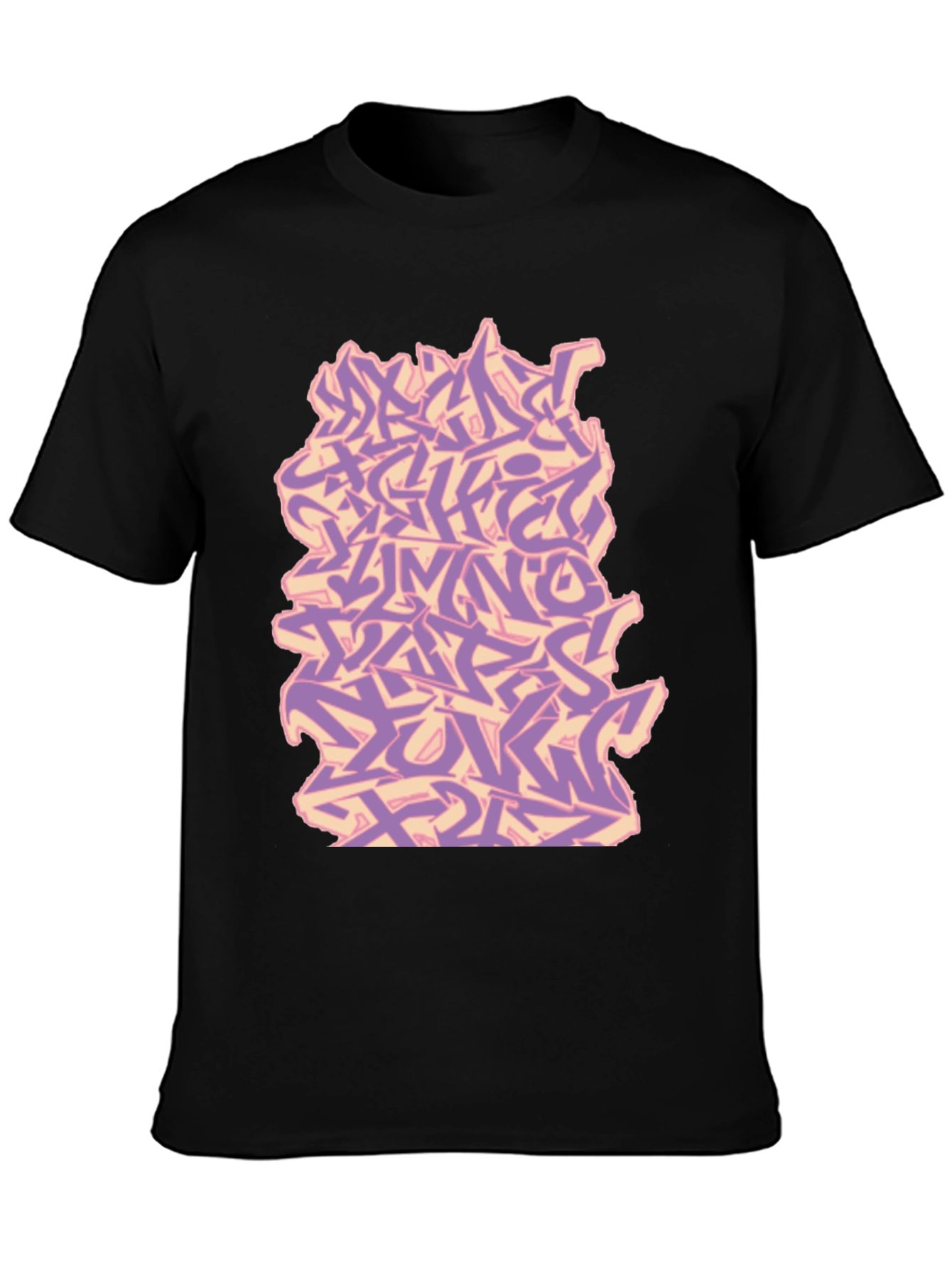 Graffiti Alphabet Black T-Shirt