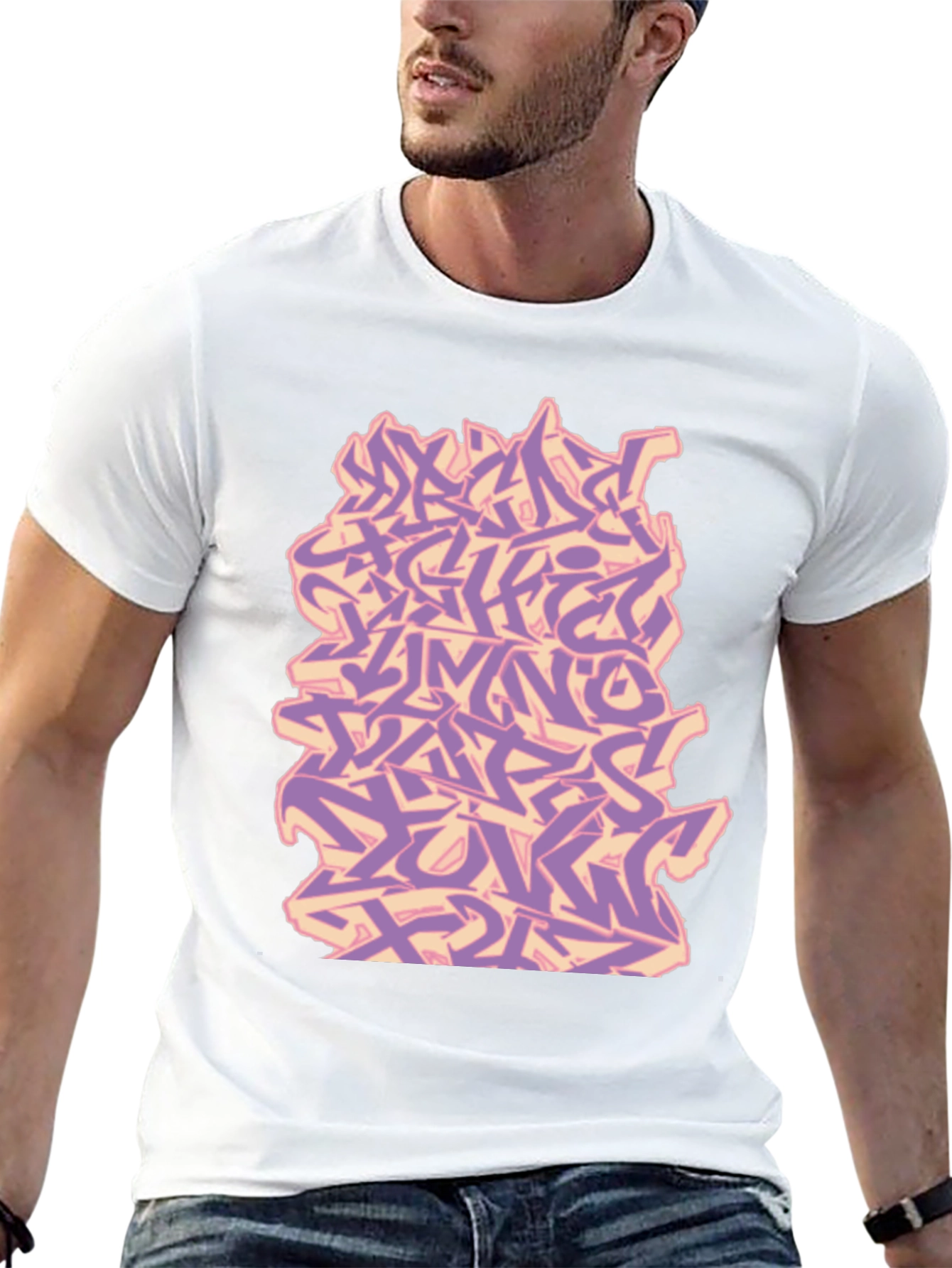 Graffiti Alphabet Black T-Shirt