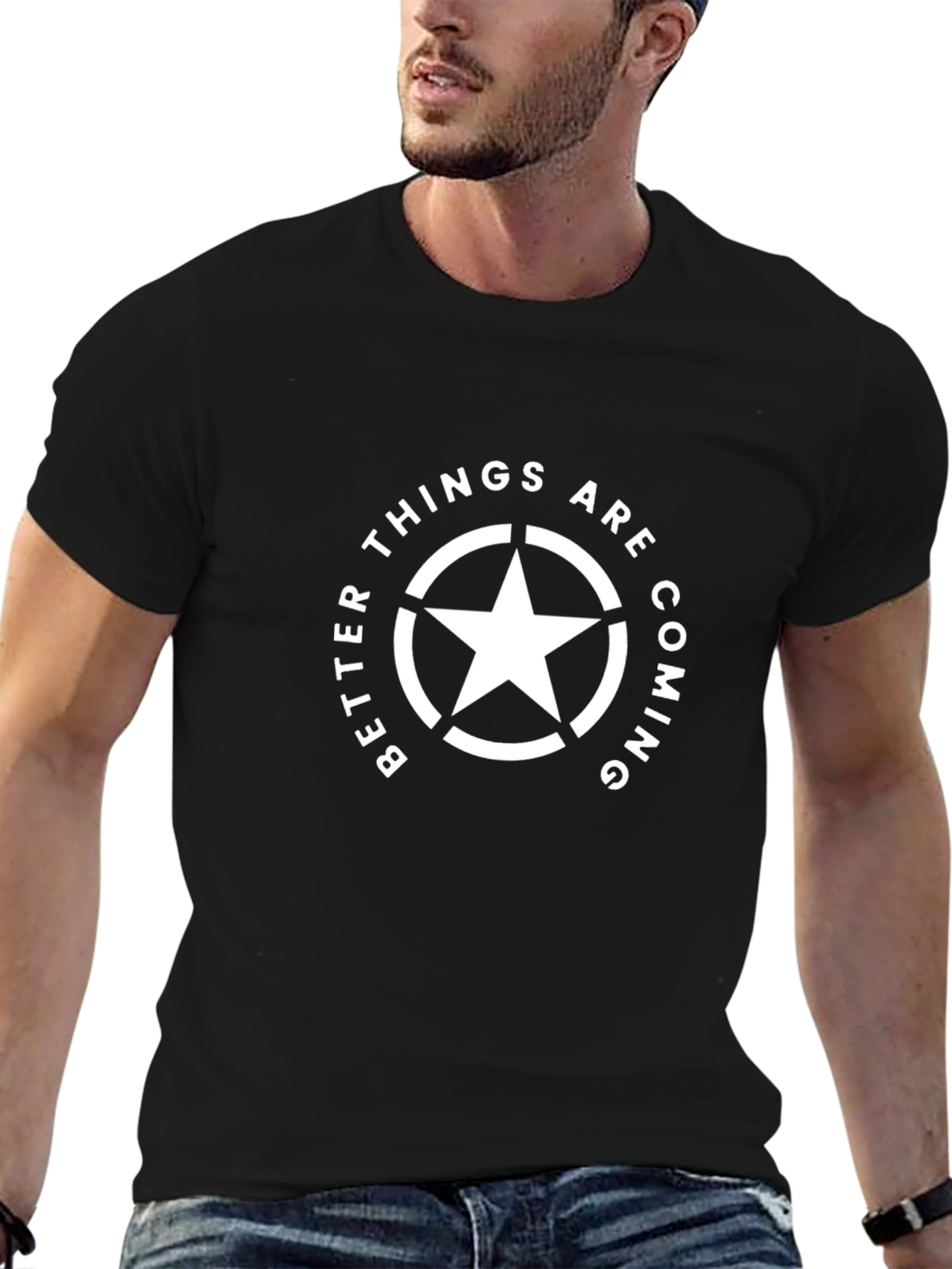 Better Things Are Coming Black Graphic Tee