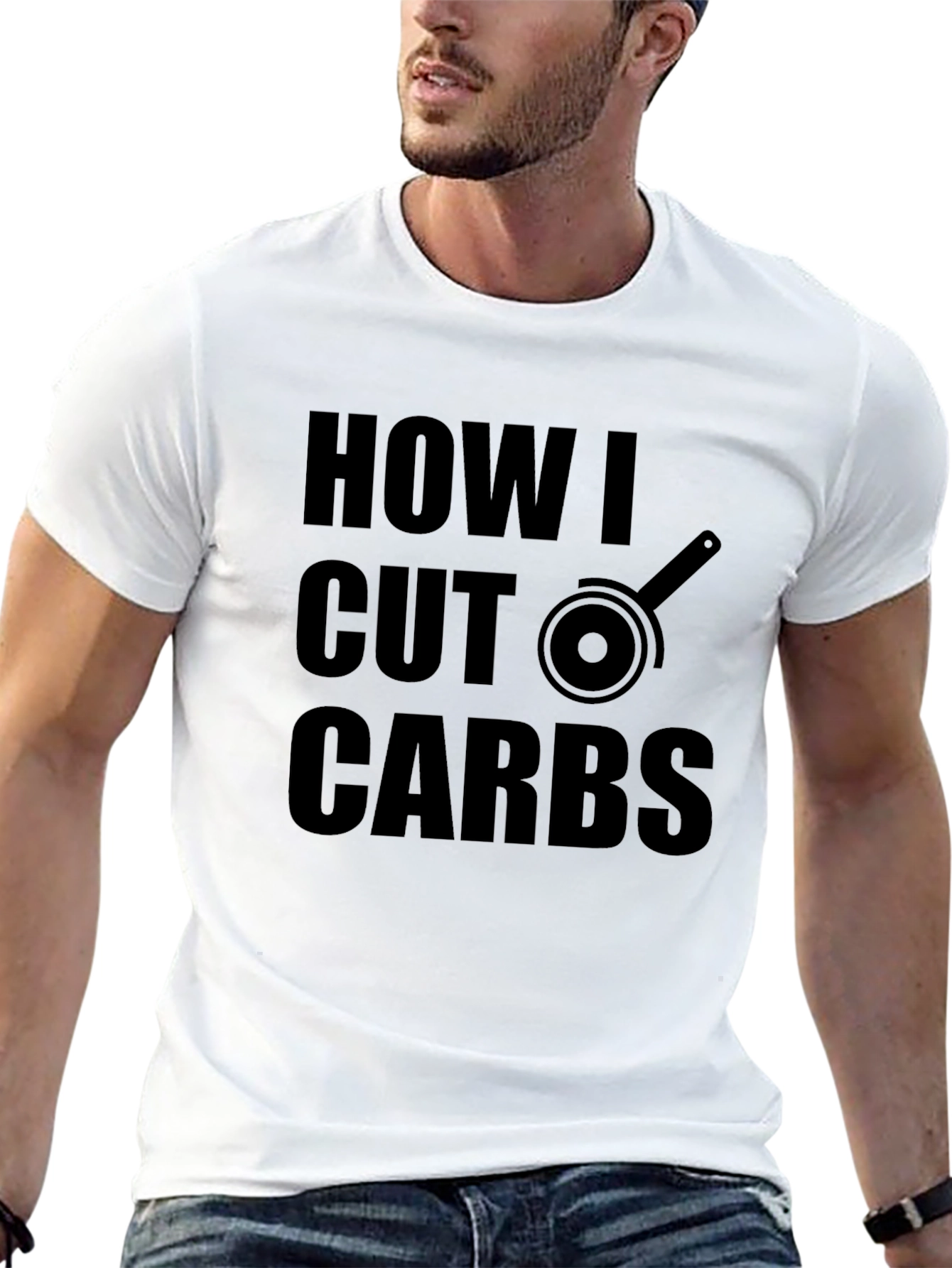 How I Cut Carbs T-Shirt Funny Fitness Tee