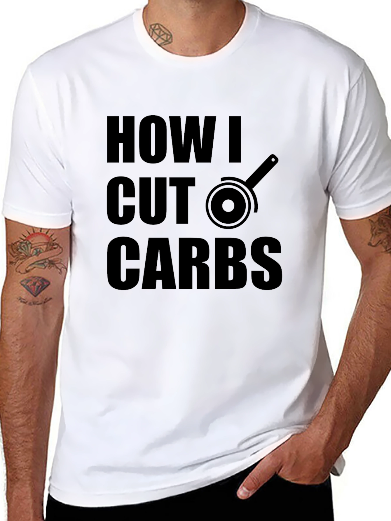 How I Cut Carbs T-Shirt Funny Fitness Tee