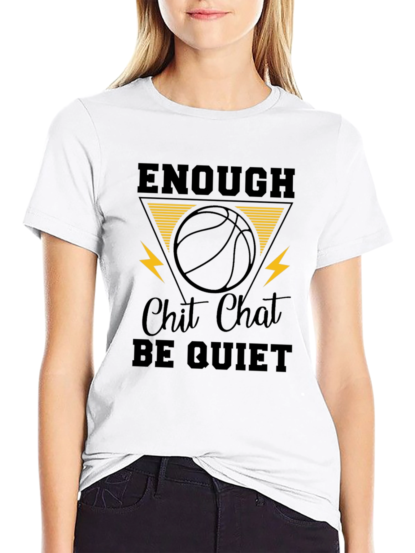 Enough Chit Chat Basketball Graphic Tee