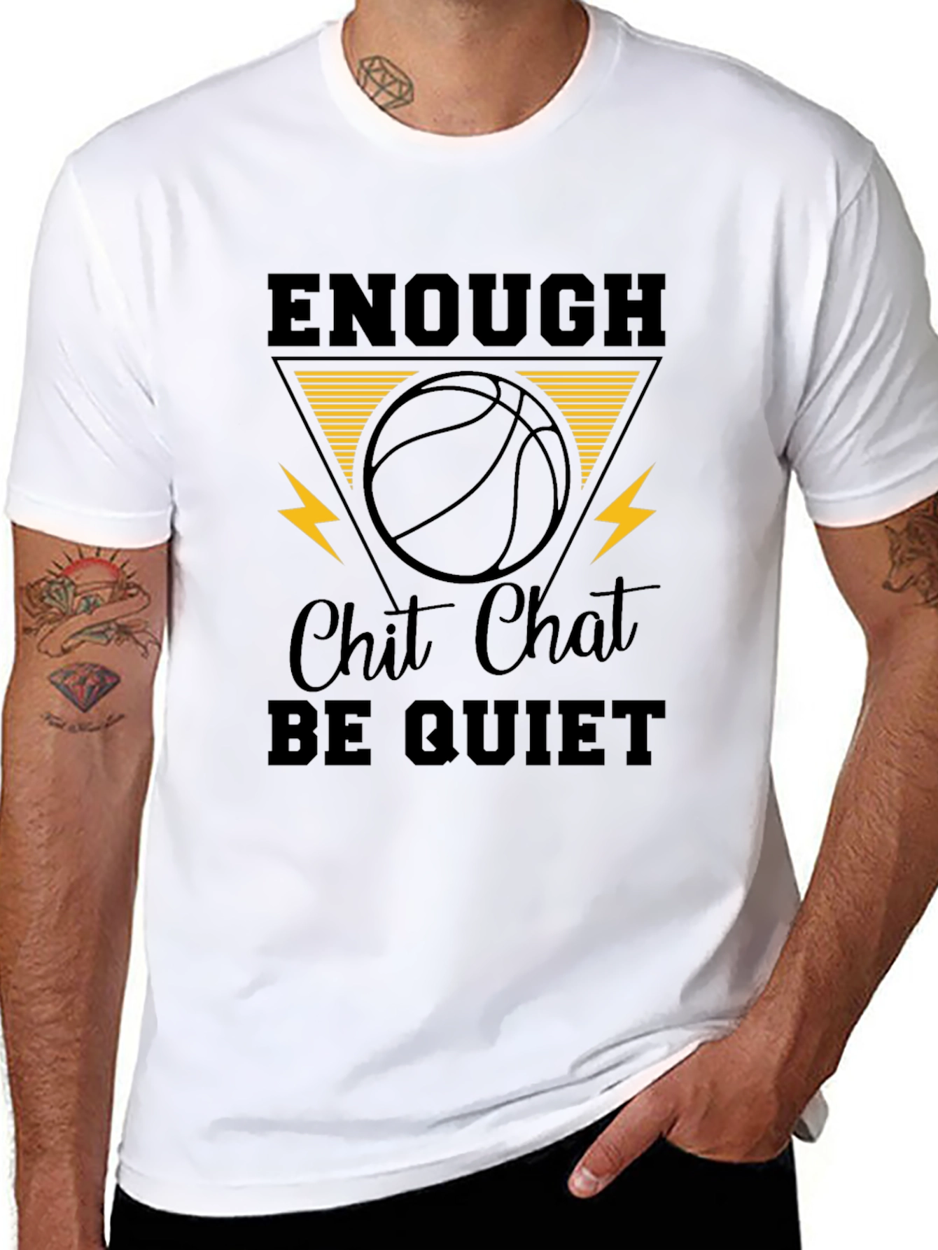 Enough Chit Chat Basketball Graphic Tee