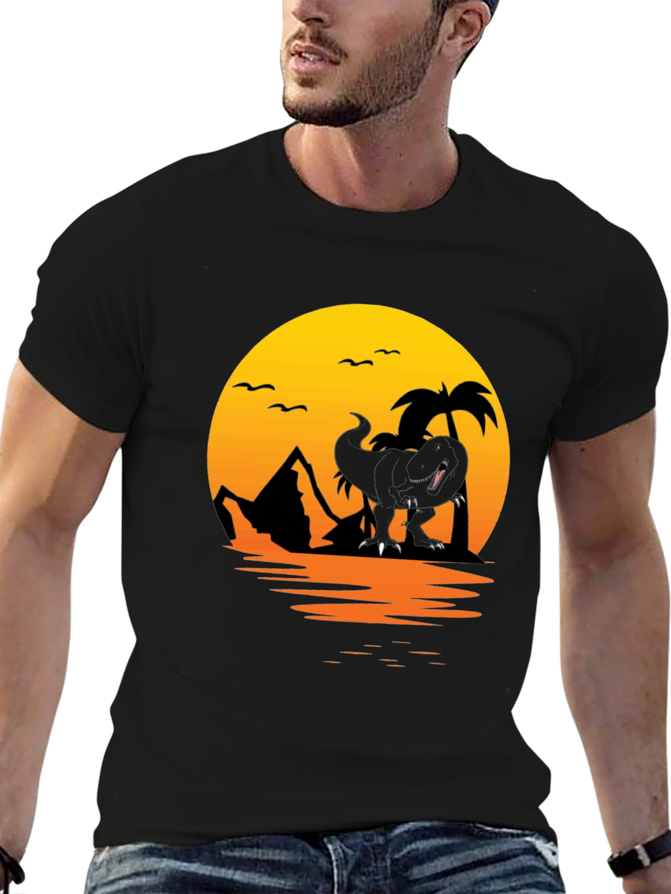 Dino Sunset Graphic Tee