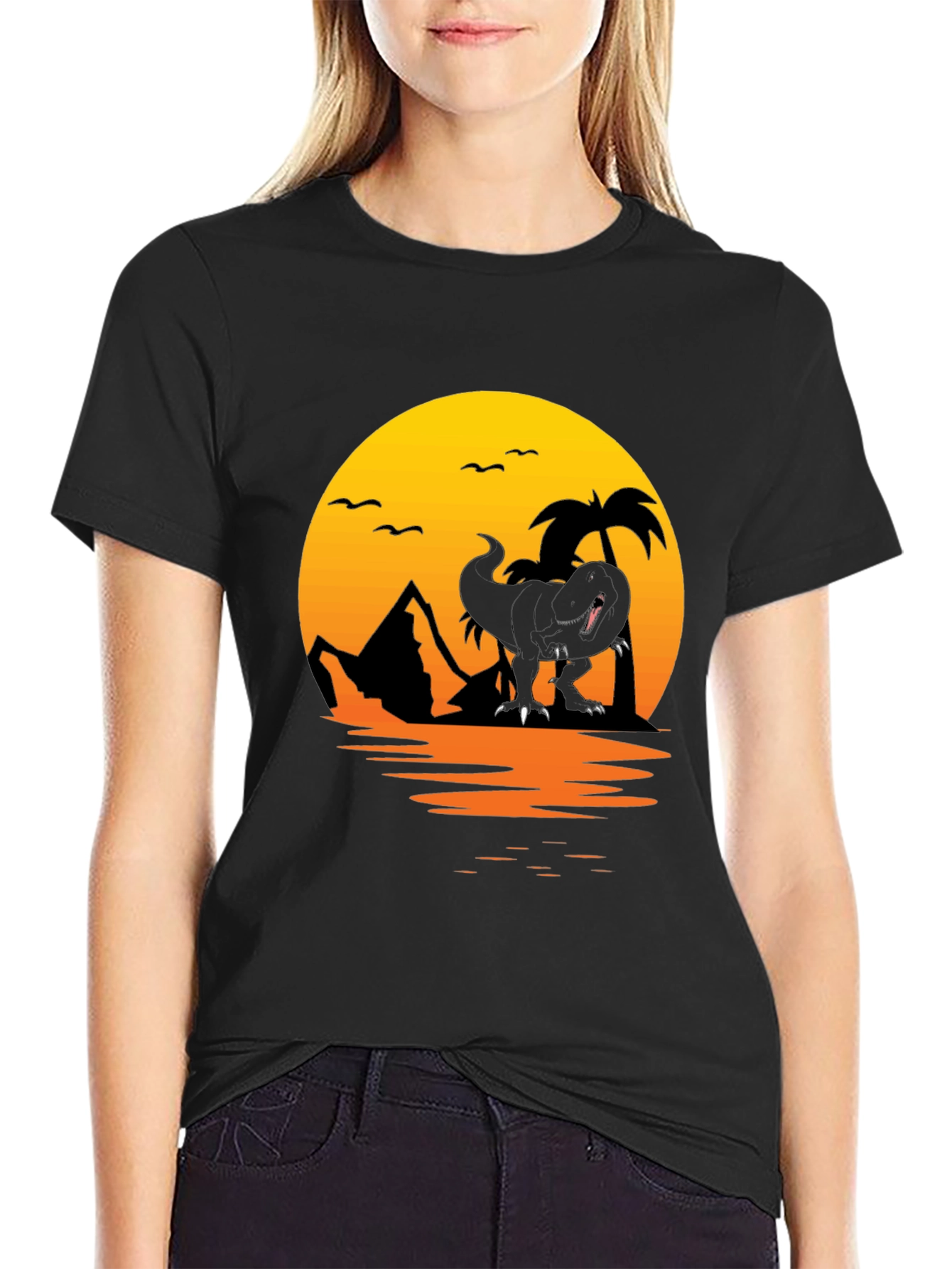 Dino Sunset Graphic Tee