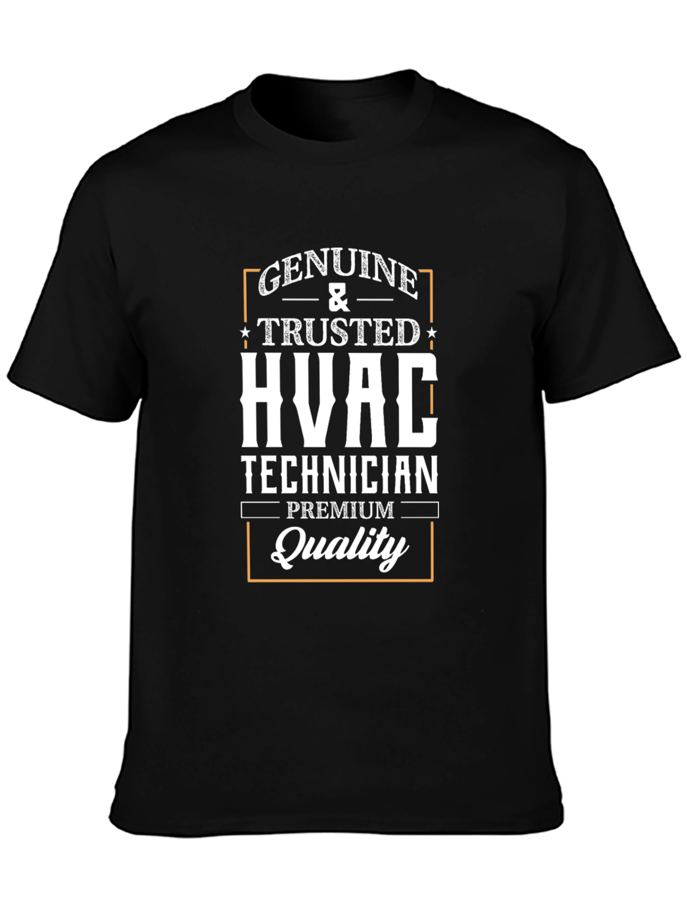HVAC Technician Genuine & Trusted Premium Quality Black T-Shirt