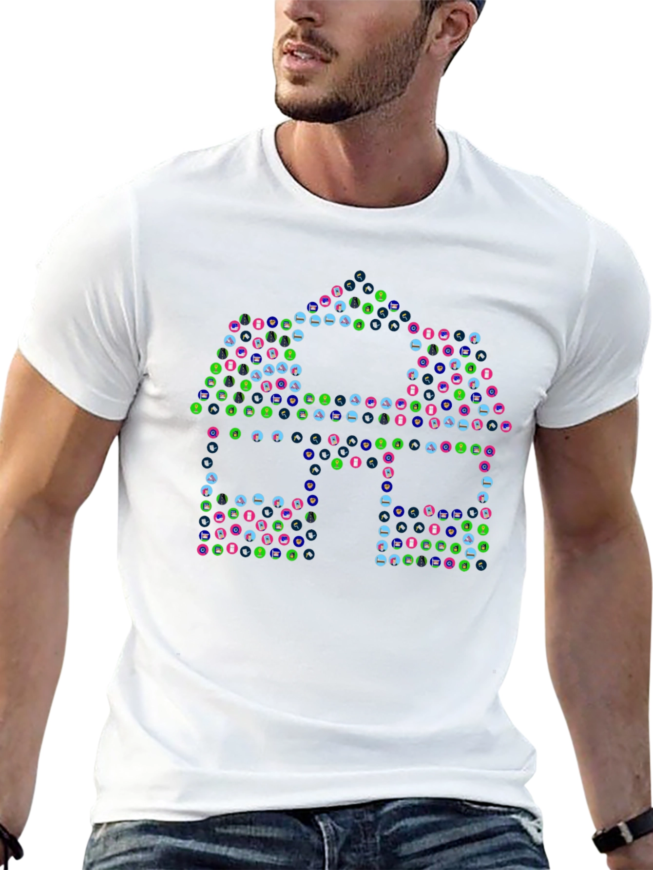 Abstract House Graphic T-Shirt