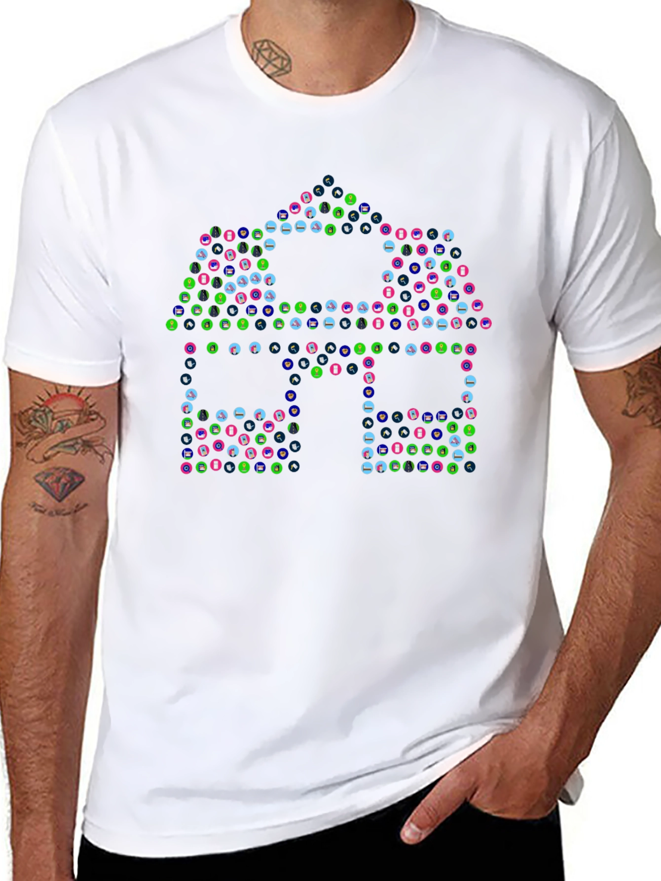 Abstract House Graphic T-Shirt