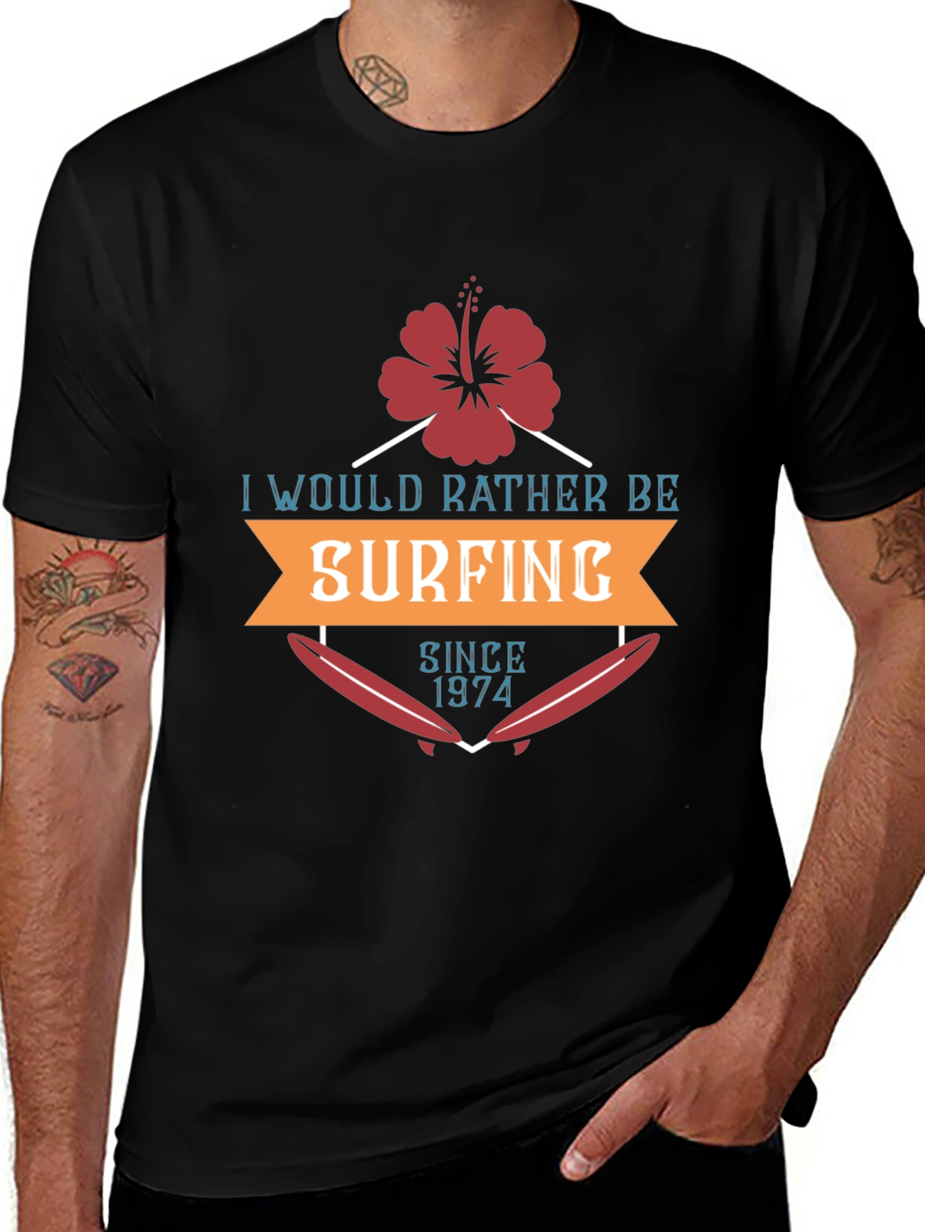 Surfing Since 1974 T-Shirt | Retro Beach Vibes