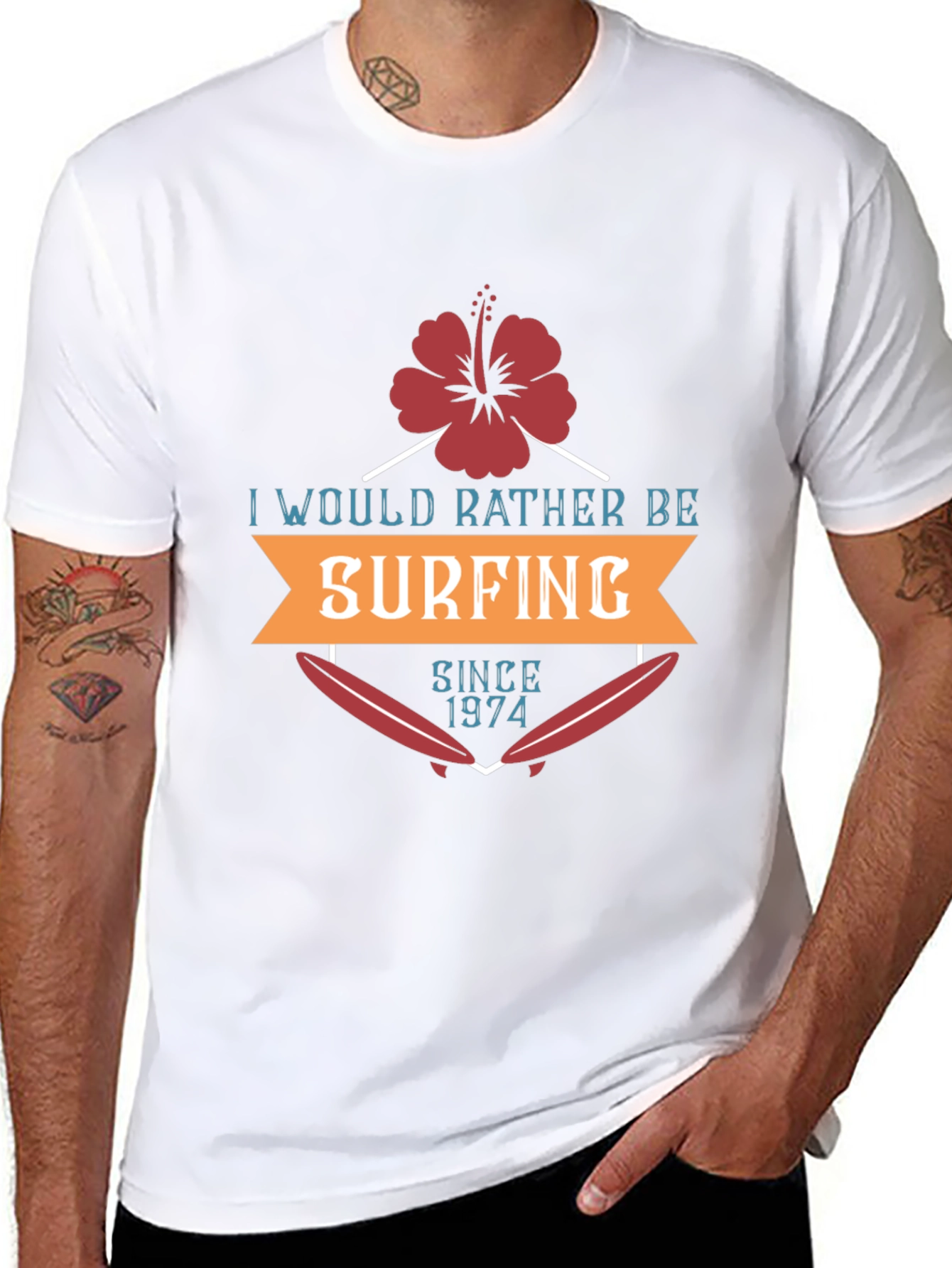 Surfing Since 1974 T-Shirt | Retro Beach Vibes