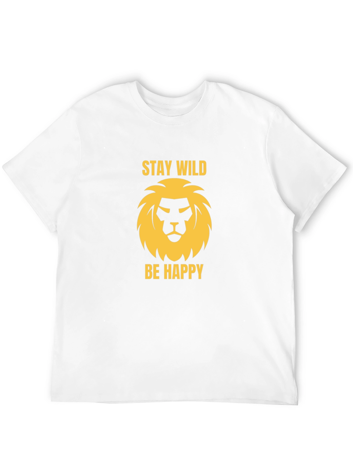 Stay Wild Lion Graphic Tee - Black