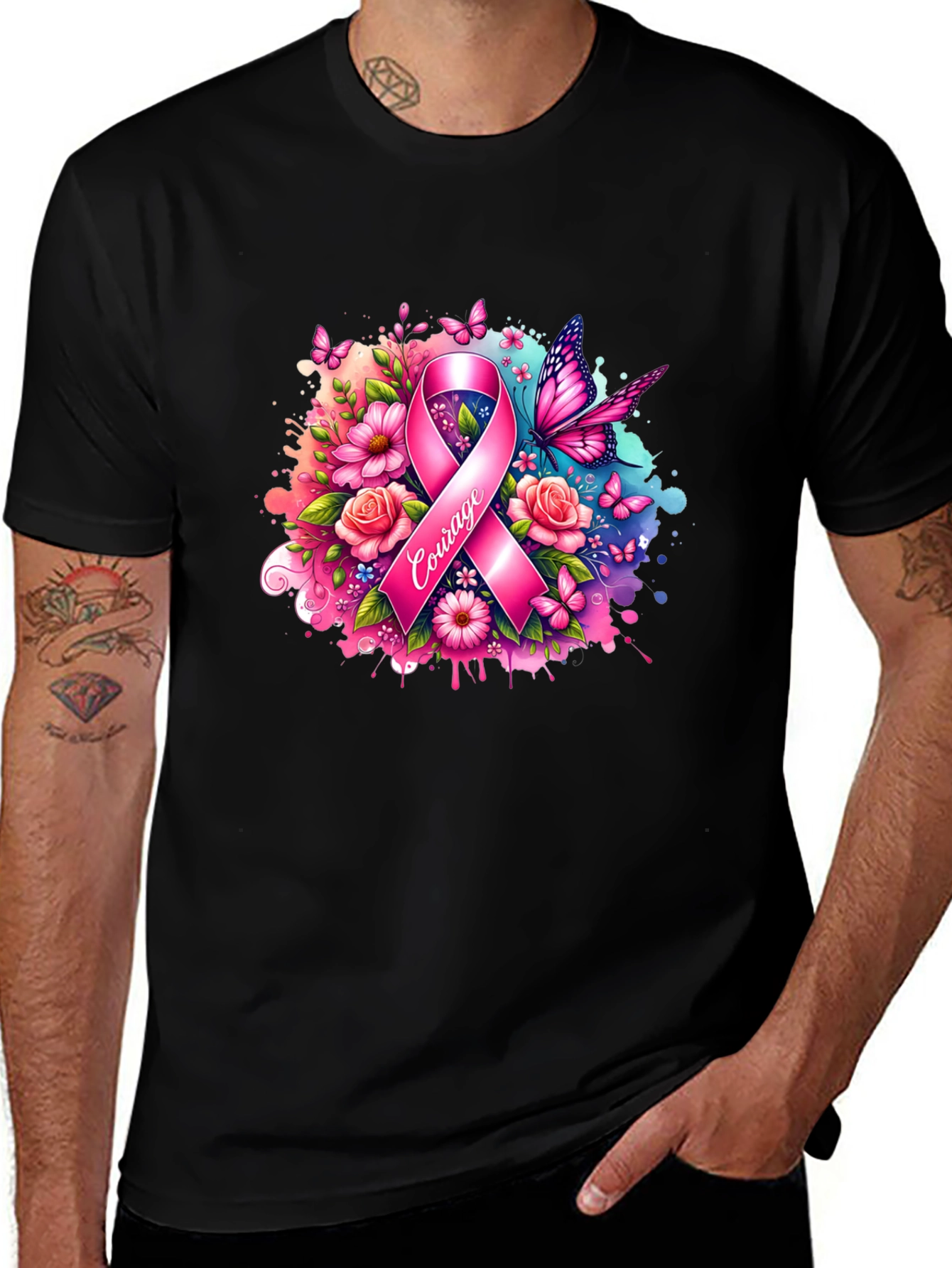 Courage Breast Cancer Awareness T-Shirt