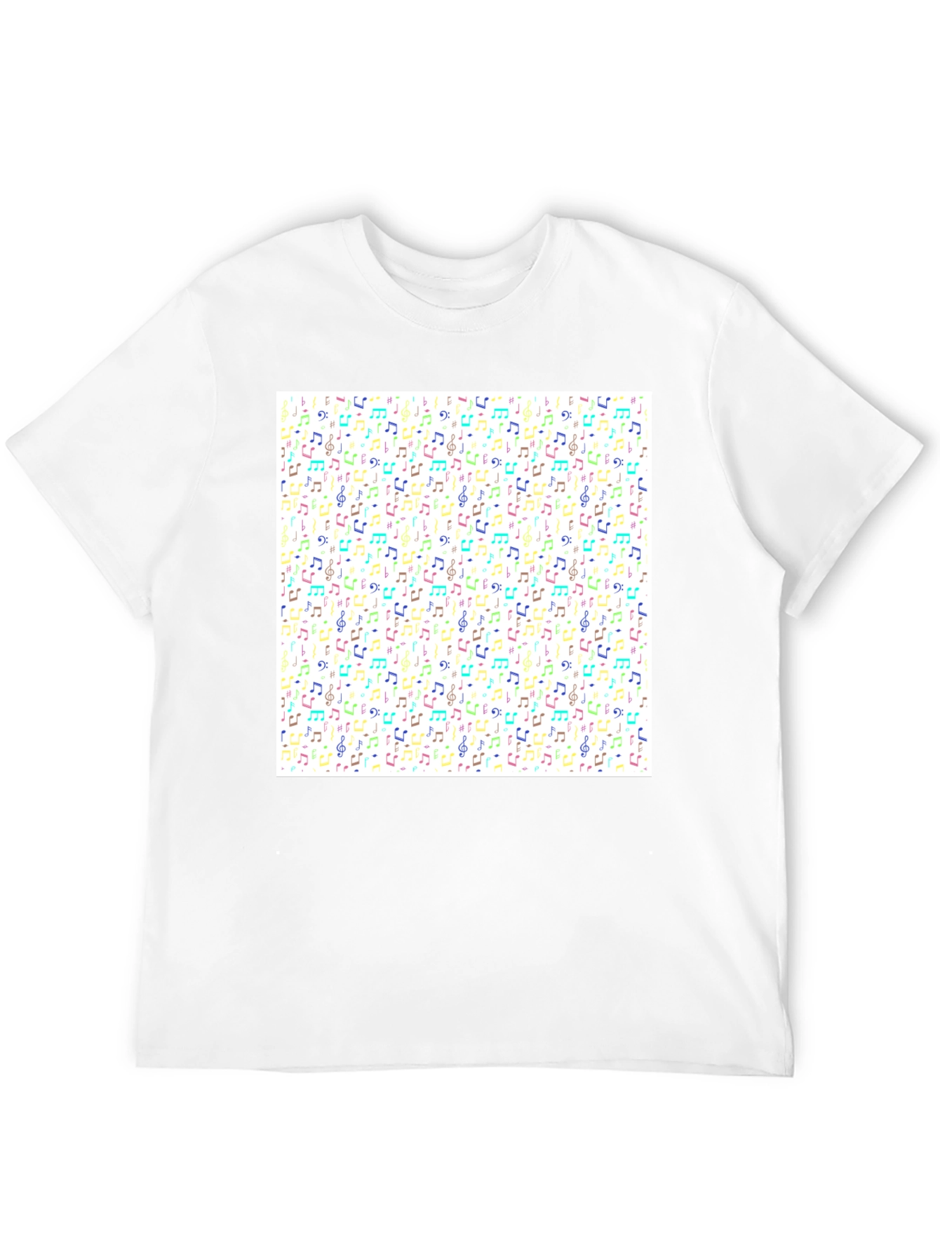 Musical Note Pattern T-Shirt - Trendy Graphic Tee