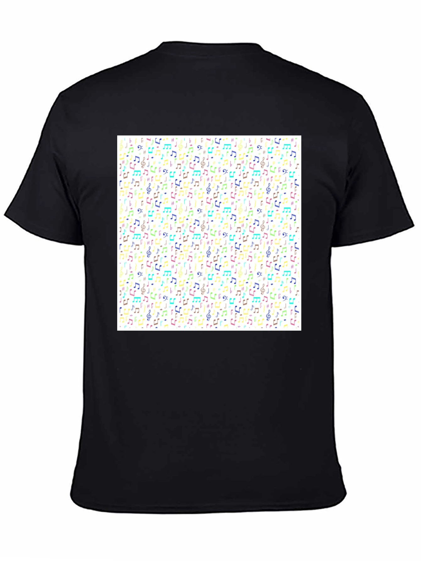 Musical Note Pattern T-Shirt - Trendy Graphic Tee