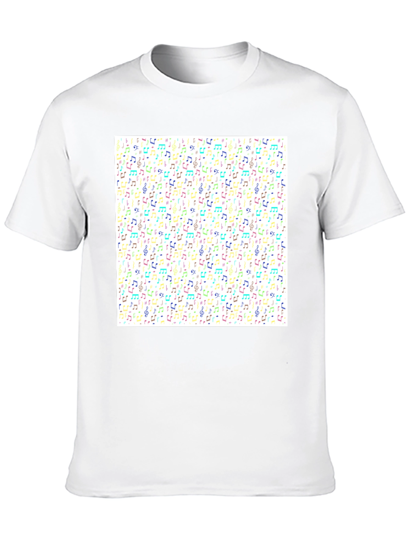 Musical Note Pattern T-Shirt - Trendy Graphic Tee