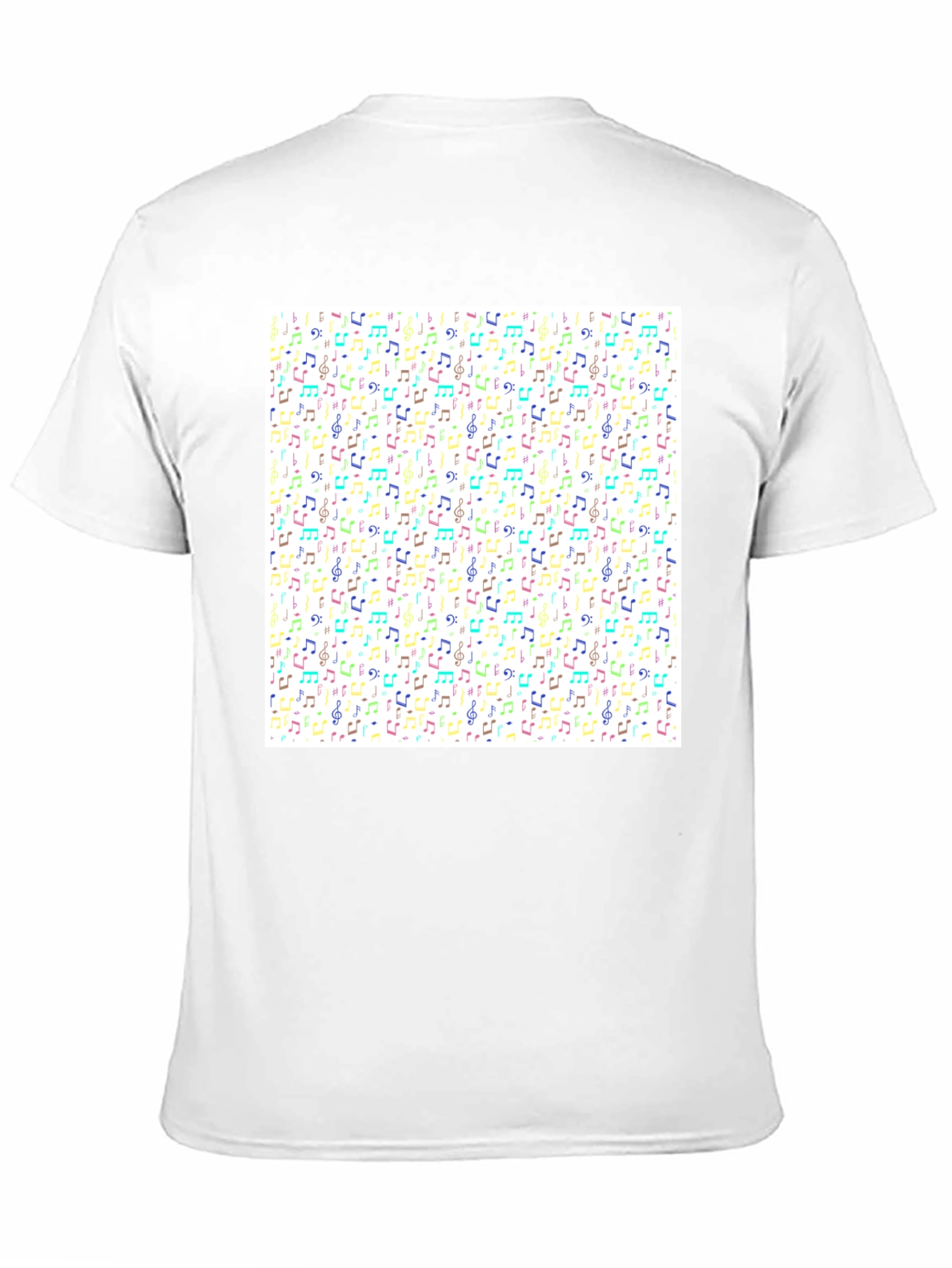 Musical Note Pattern T-Shirt - Trendy Graphic Tee
