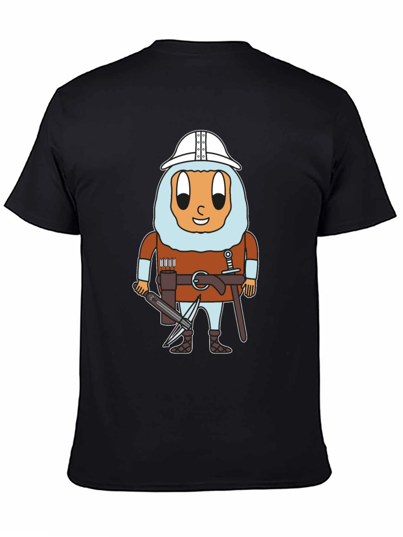 Egg Knight T-Shirt: Cartoon Warrior Egg Tee