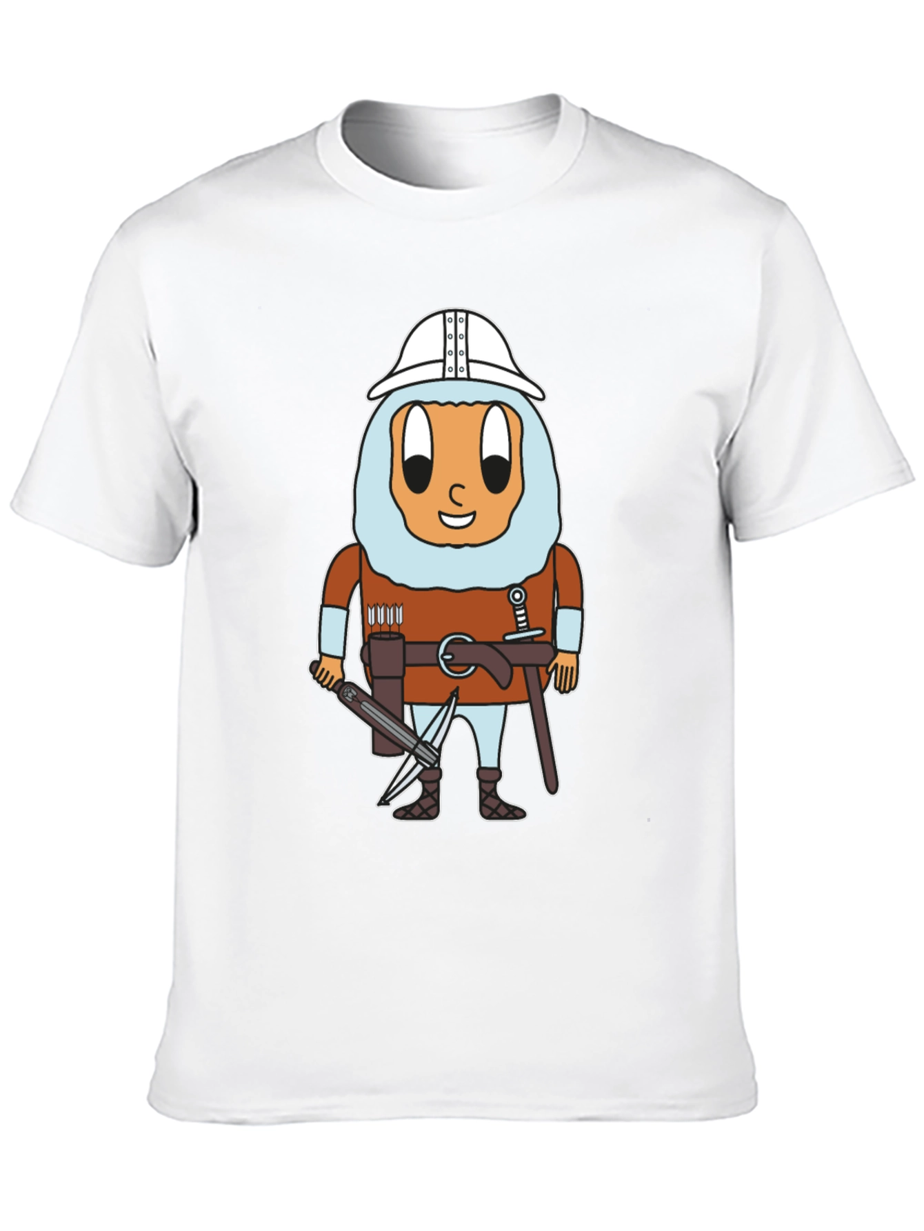 Egg Knight T-Shirt: Cartoon Warrior Egg Tee
