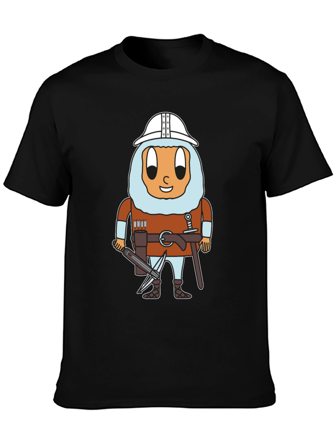 Egg Knight T-Shirt: Cartoon Warrior Egg Tee