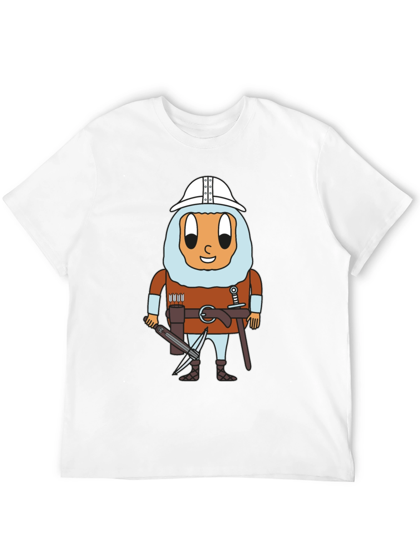 Egg Knight T-Shirt: Cartoon Warrior Egg Tee