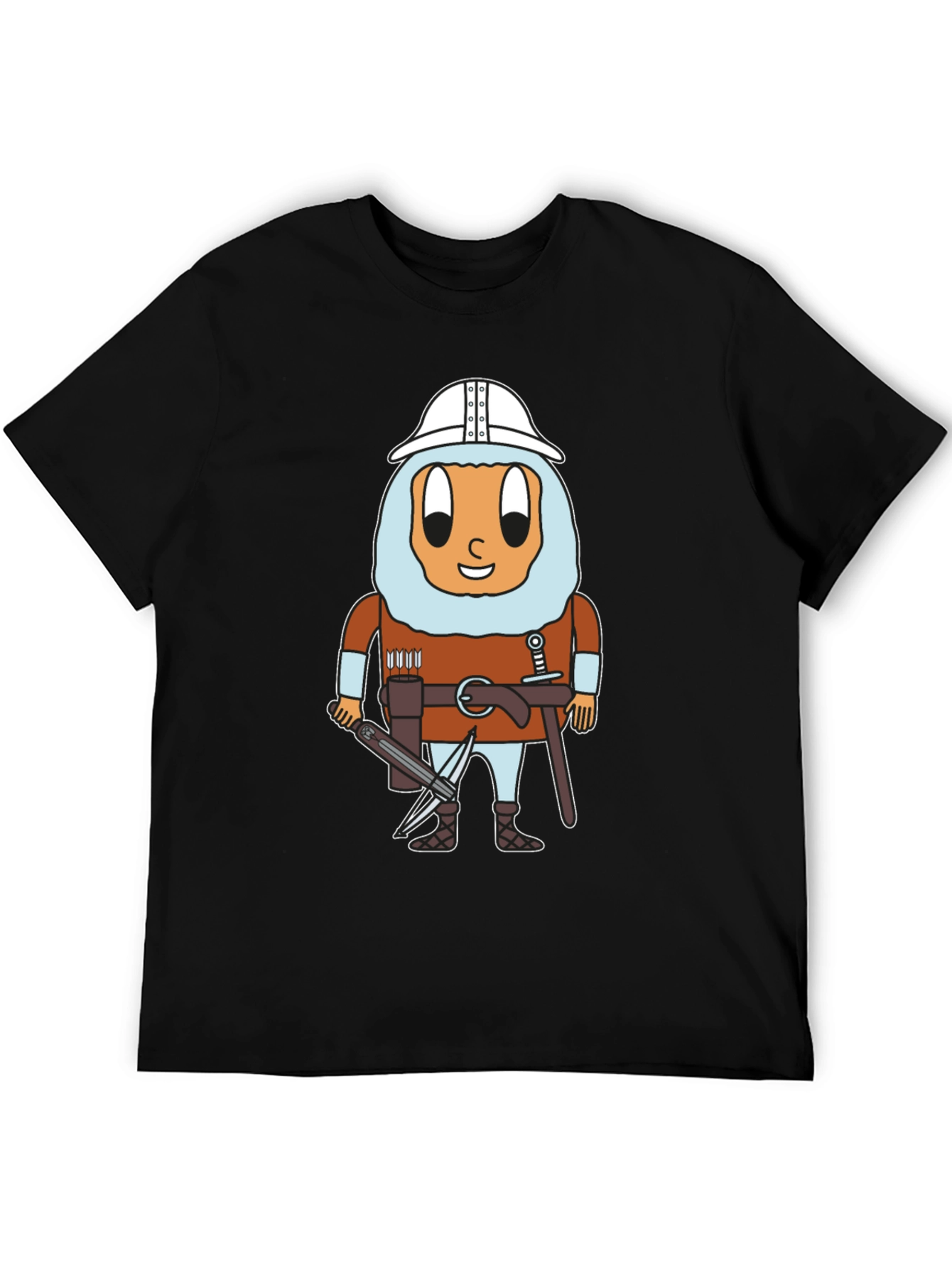 Egg Knight T-Shirt: Cartoon Warrior Egg Tee