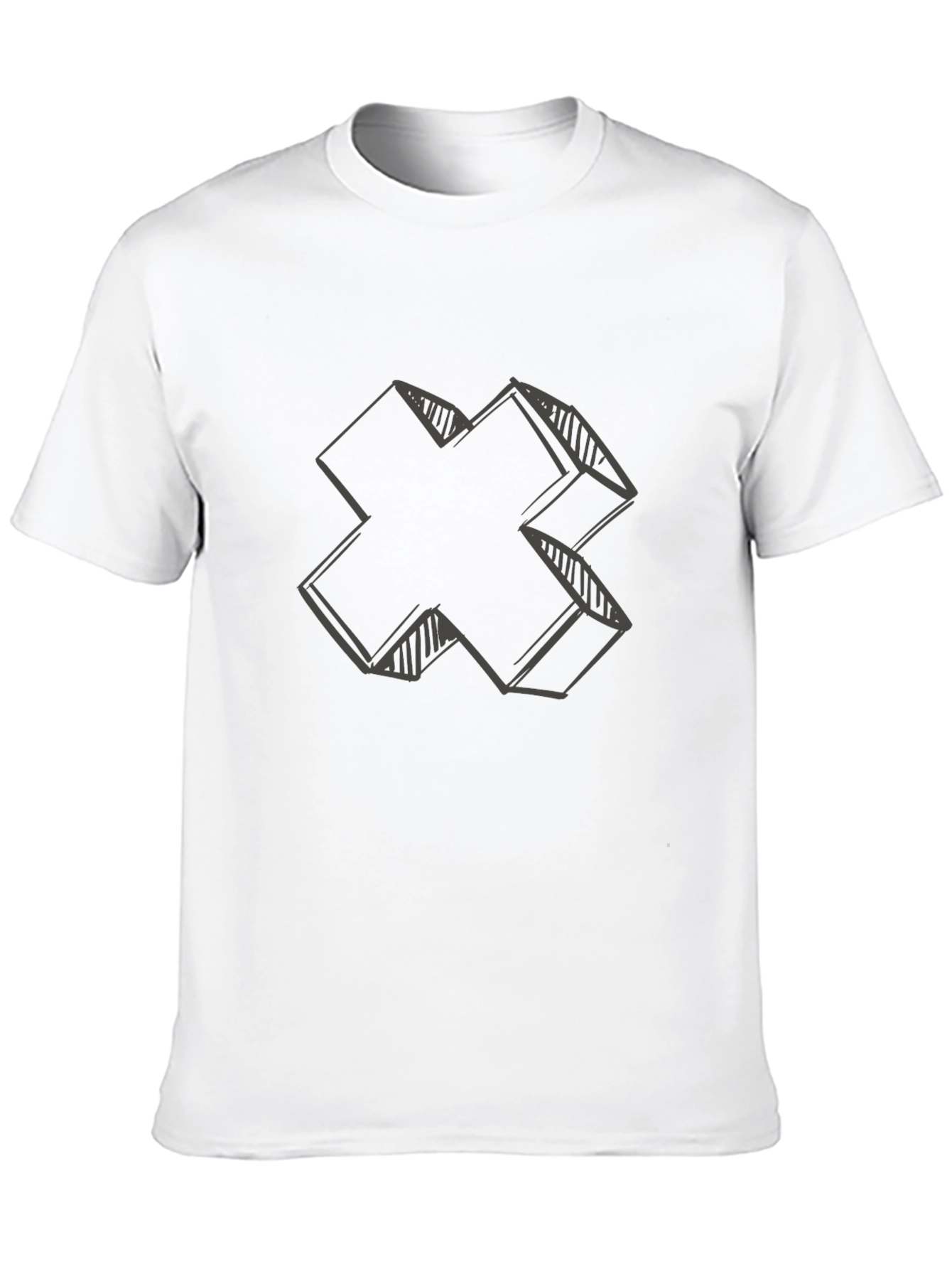 Abstract Cross Graphic Tee